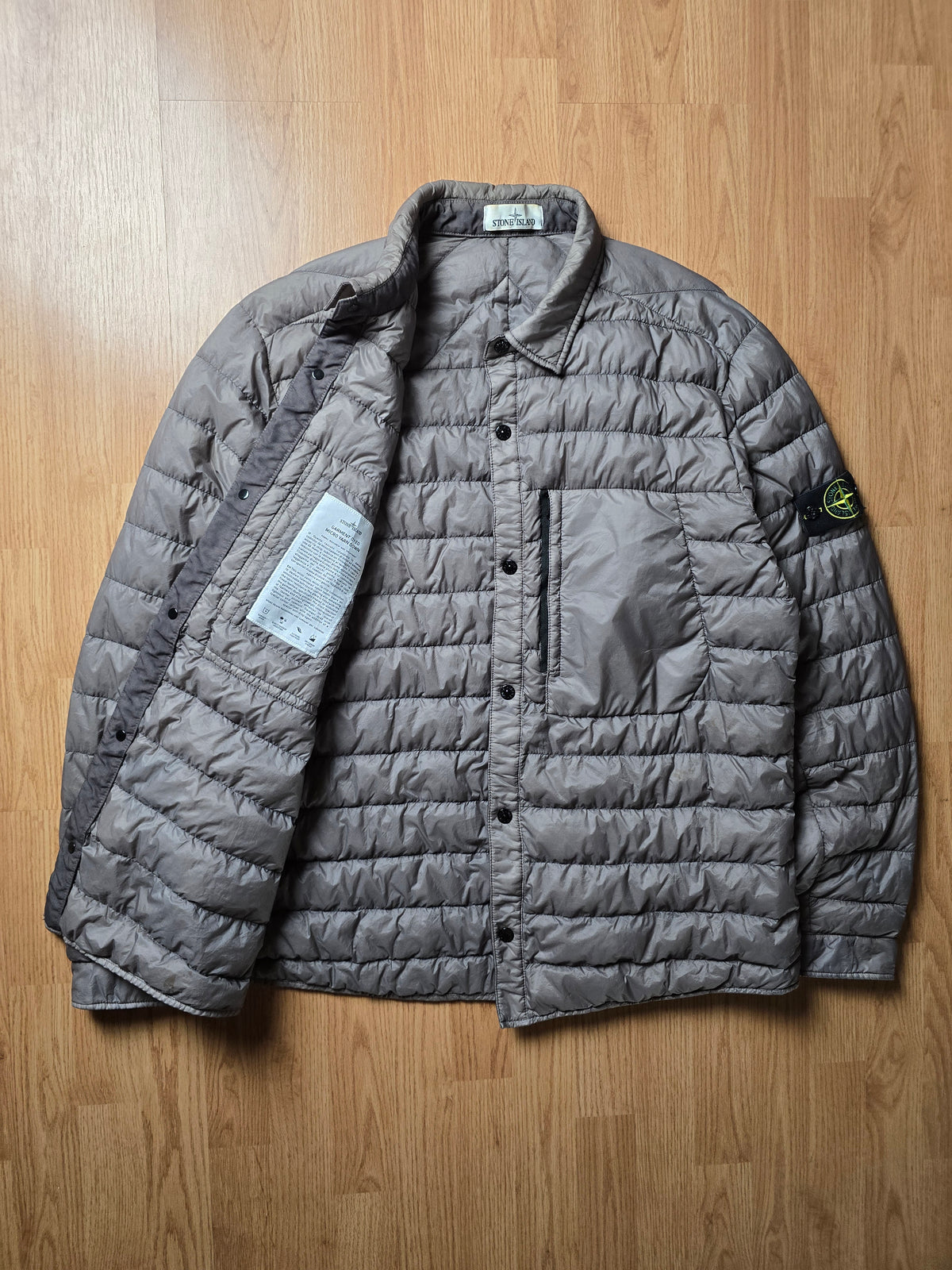 Stone Island Garment Dyed Micro Yarn Down Overshirt Jacket (XXL)
