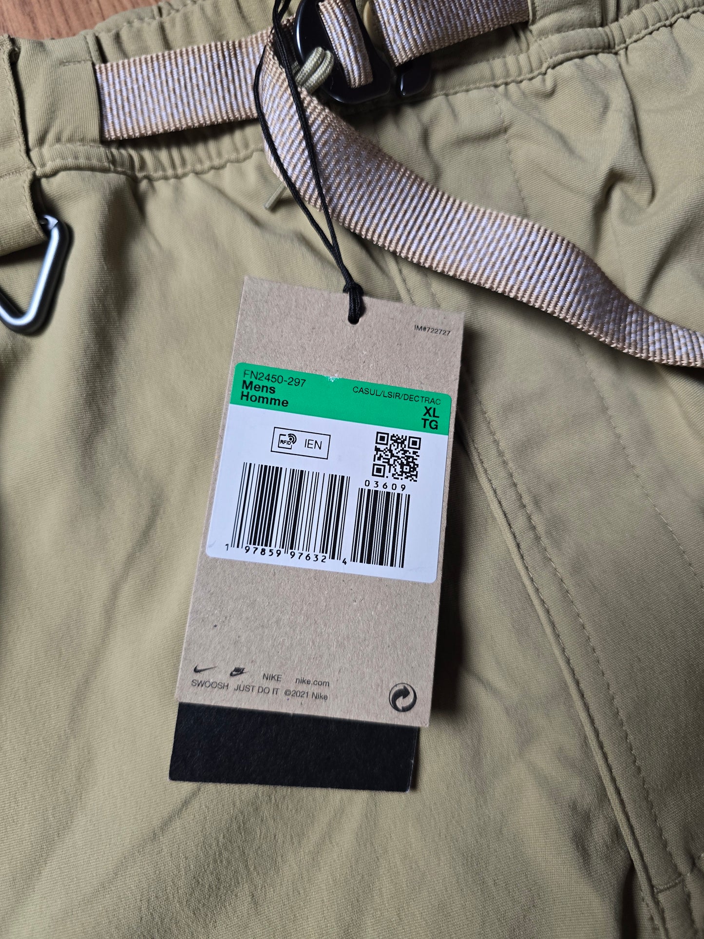 Nike ACG UV Hike Lightweight Technical Belted Shell Pants (XL)