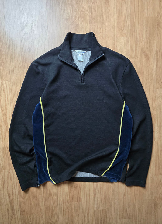 RARE Comme Des Garcons Shirt Wool Blend 1/4 Zip Mesh Pullover (M)