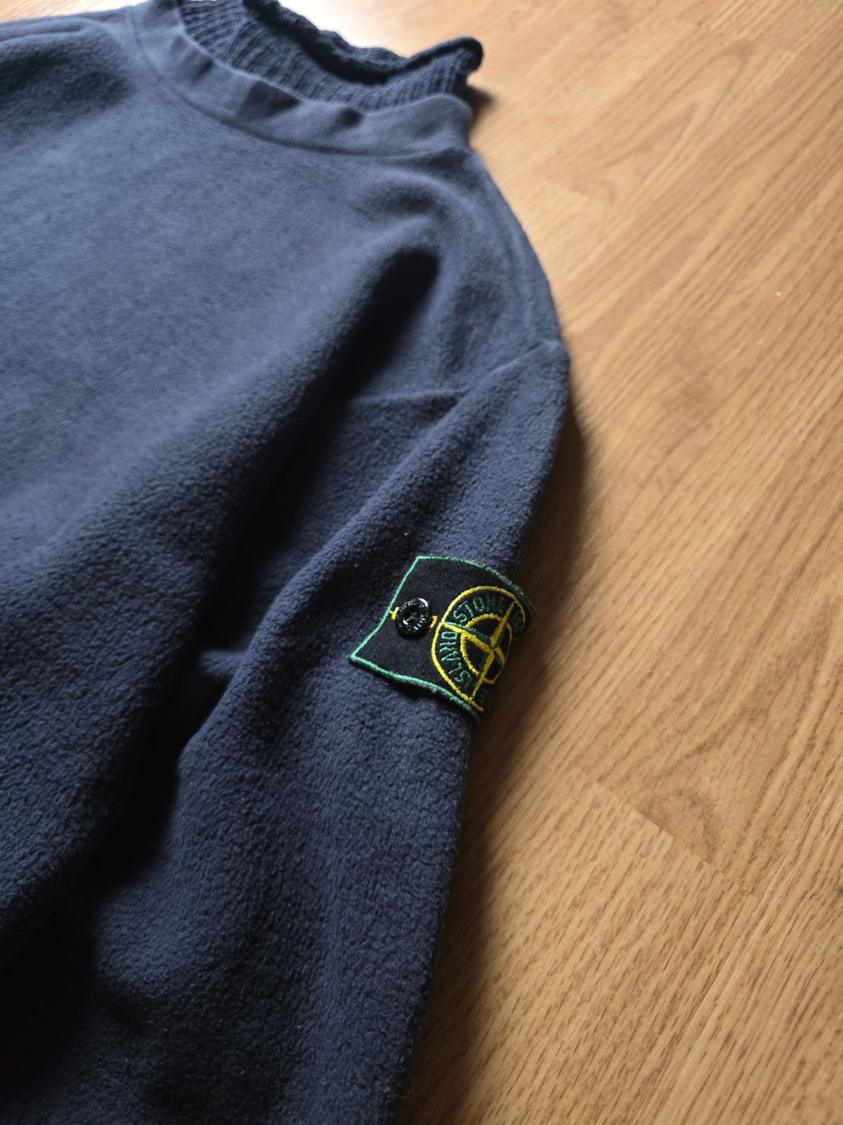 Stone Island AW95 Green Edge Dual layer Chenille Cotton Blend Knit Sweater (M/L)