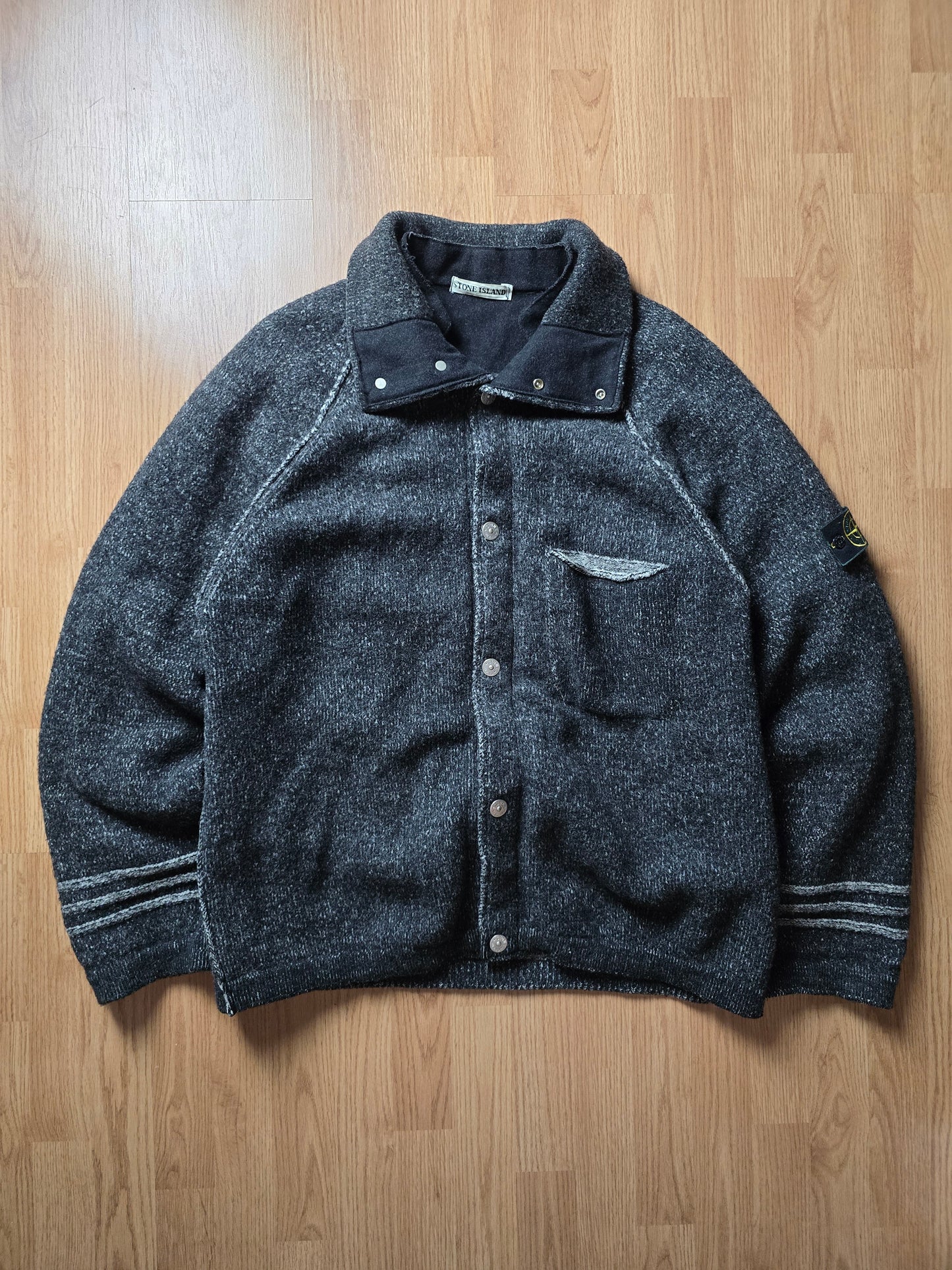 RARE Stone Island AW99 Heavyweight Wool Coat With Removable Dutch Rope Liner (XL)