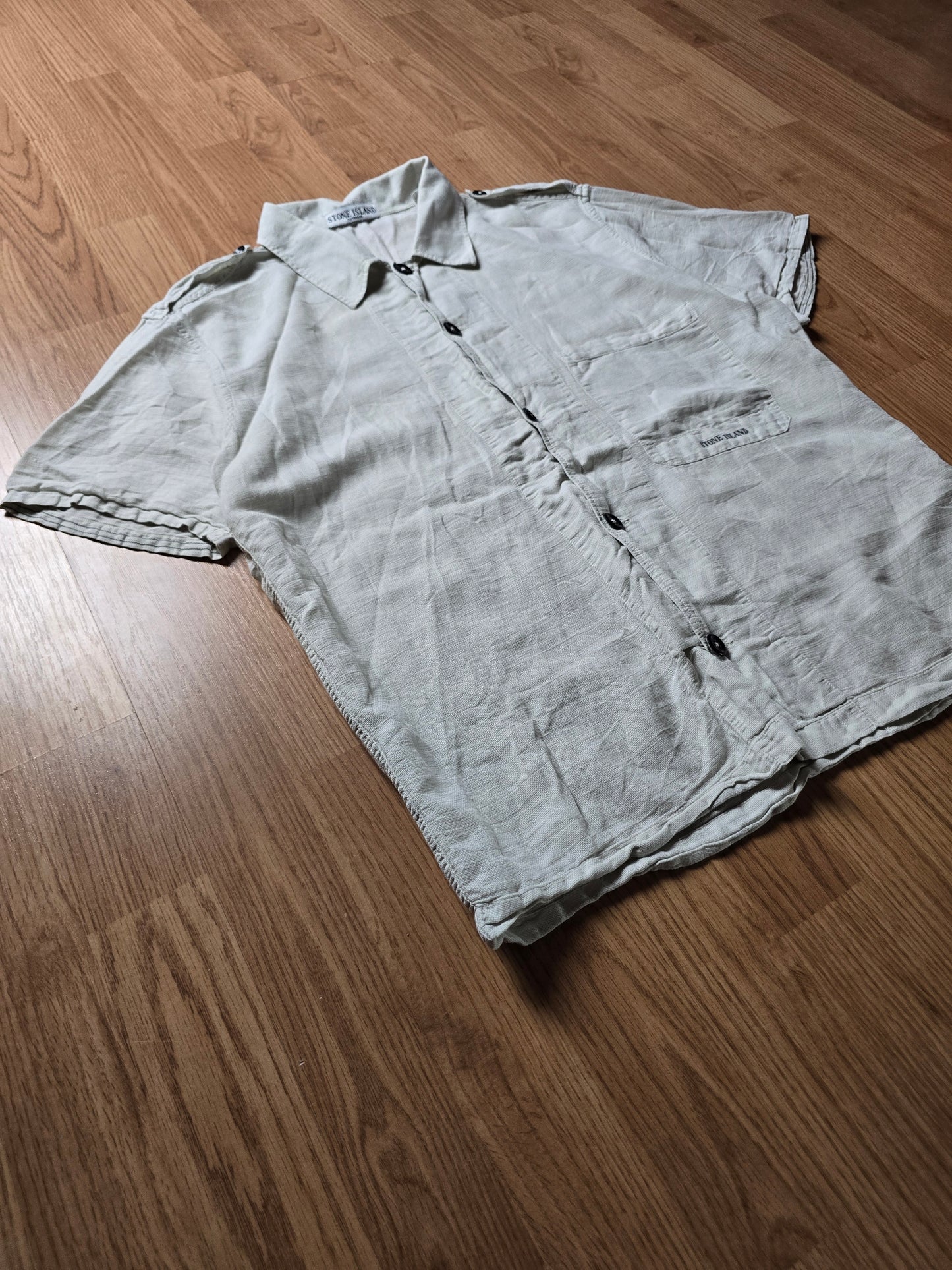 Vintage Stone Island Lightweight Linen & Cotton SS Shirt (M)