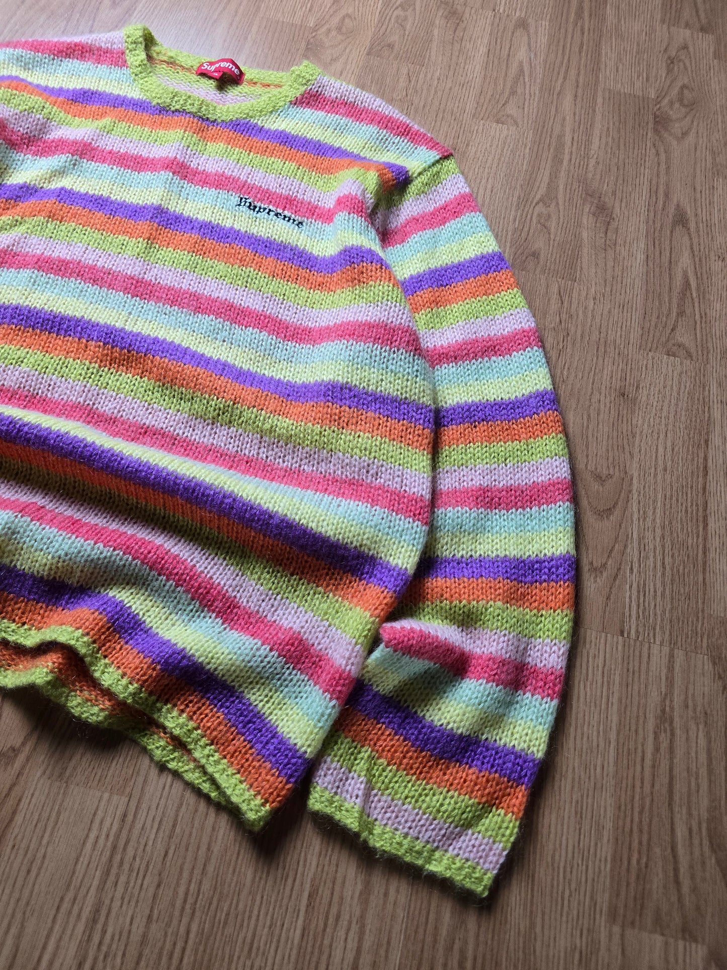Supreme Stripe Mohair Knit Sweater  (L/XL)