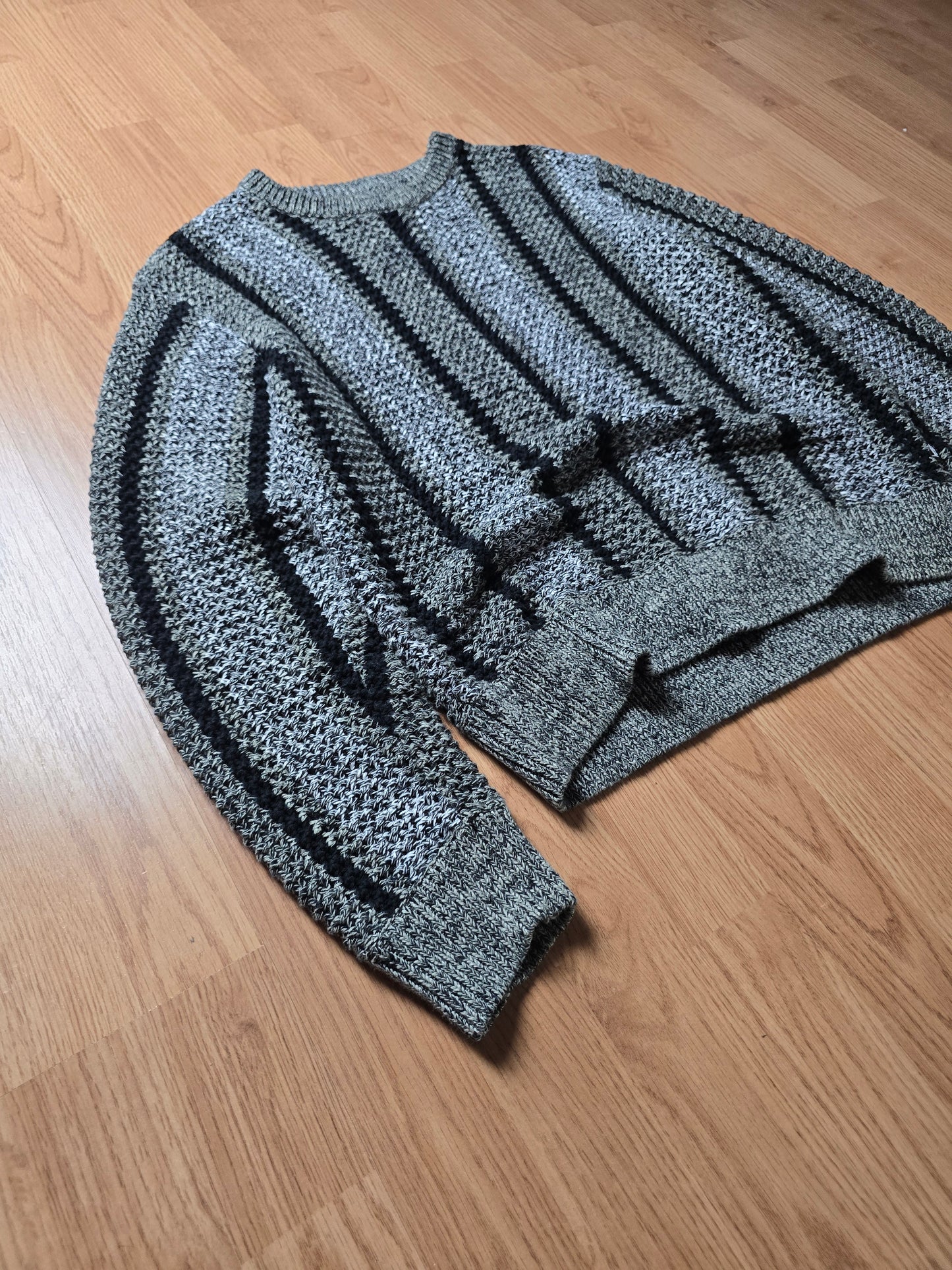 Stussy Baja Loose Gauge Striped Knit Sweater (M)