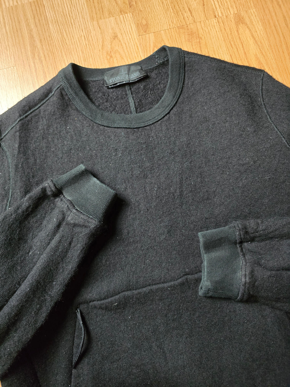 Stone Island Ghost Piece Wool Jersey Sweatshirt (S)