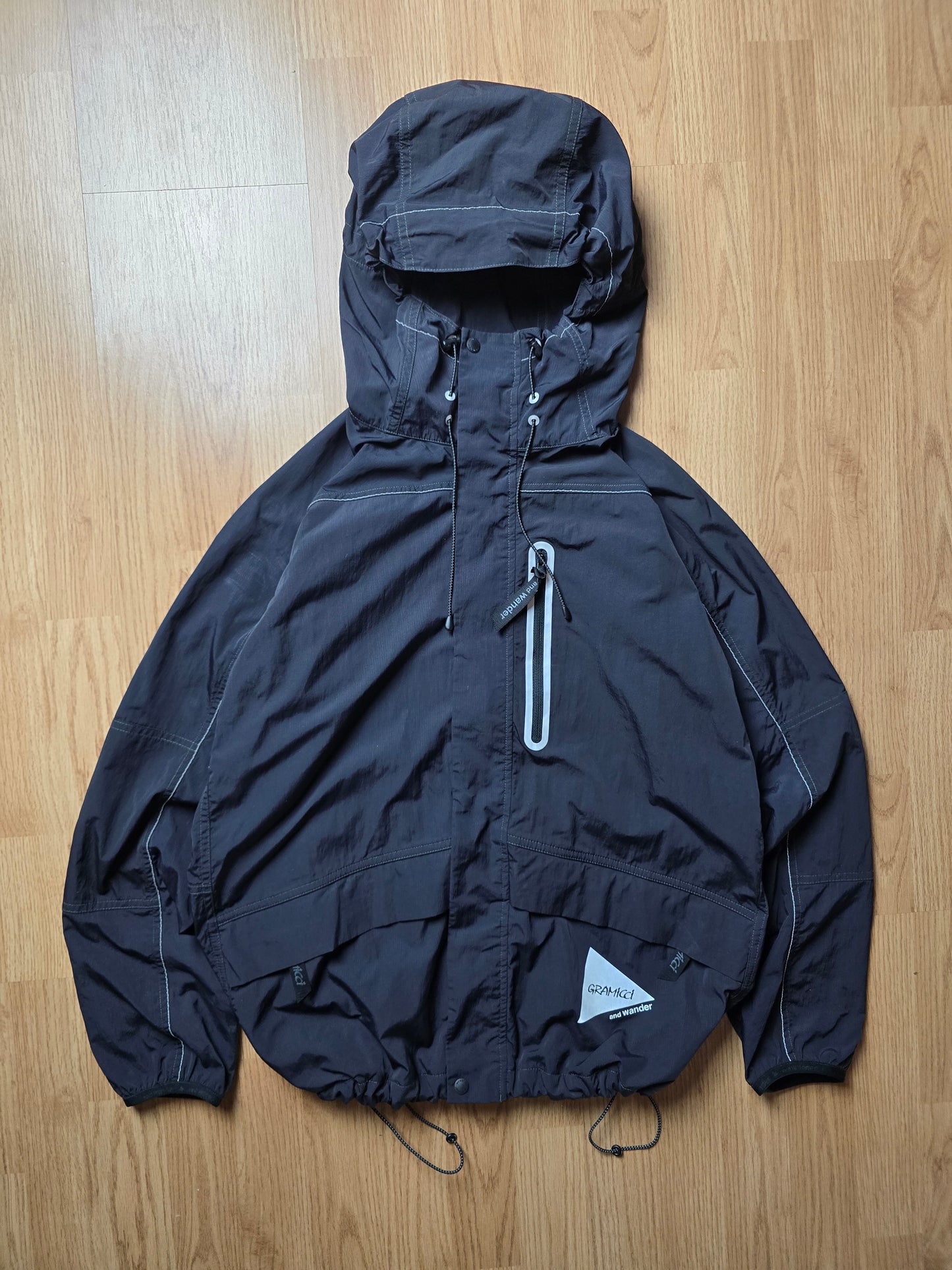 Gramicci x And Wander Patchwork Wind Hoodie Jacket (S)