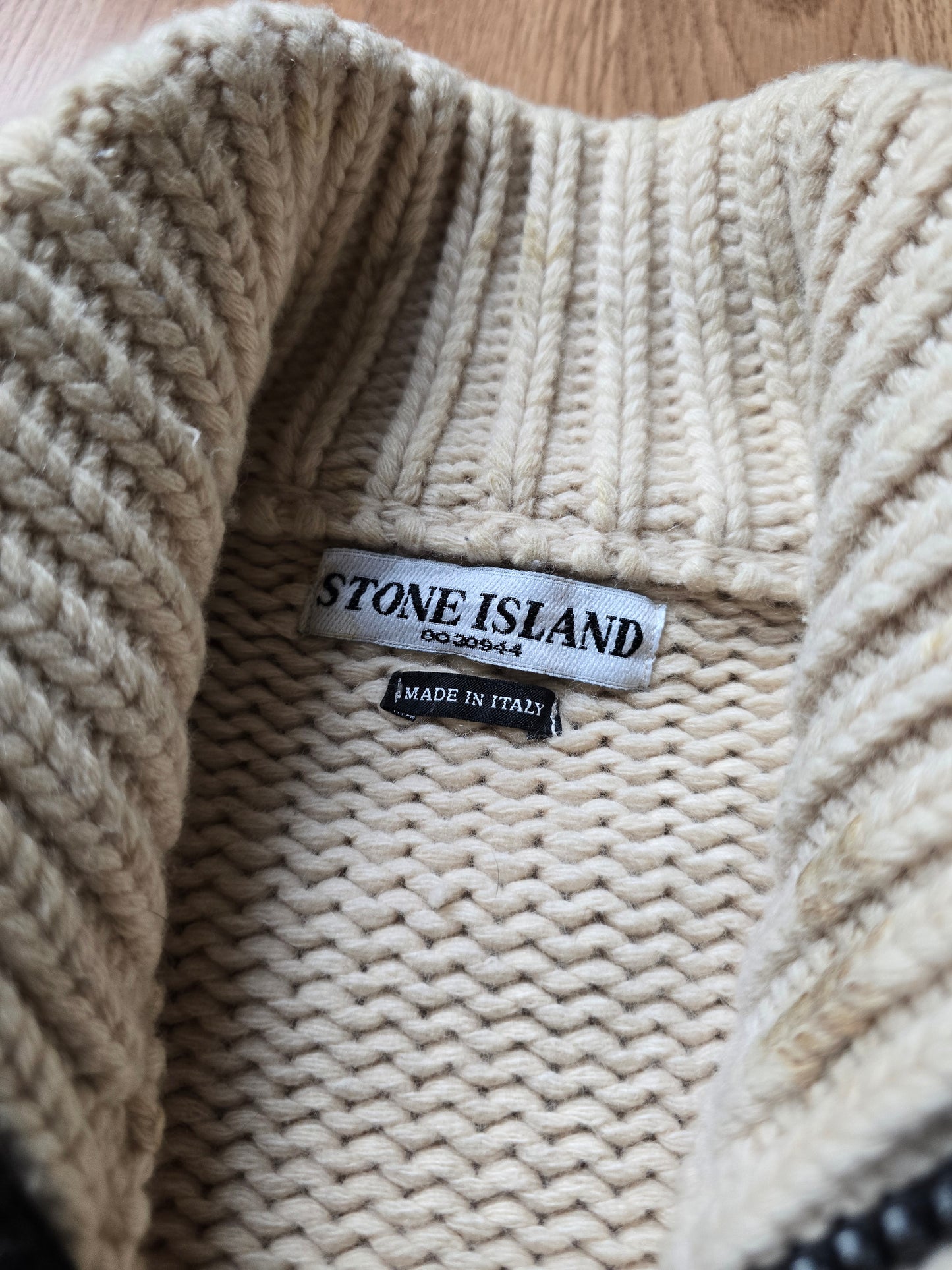 Stone Island AW03 Heavyweight Wool Zip Knitted Jumper (S/M)