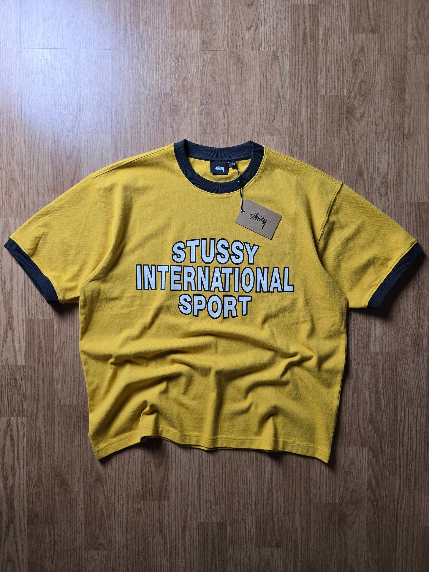 Stussy Heavy Jersey Crew Ringer T-shirt (L)