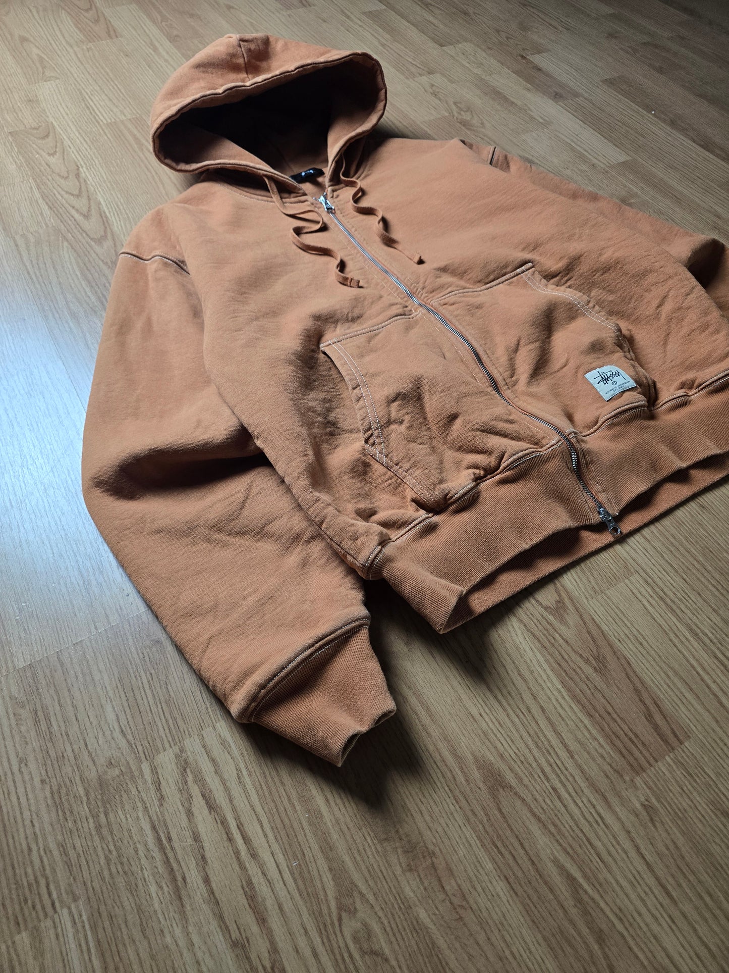Stussy 'Double Face Label Zip' Heavyweight Hoodie (L)