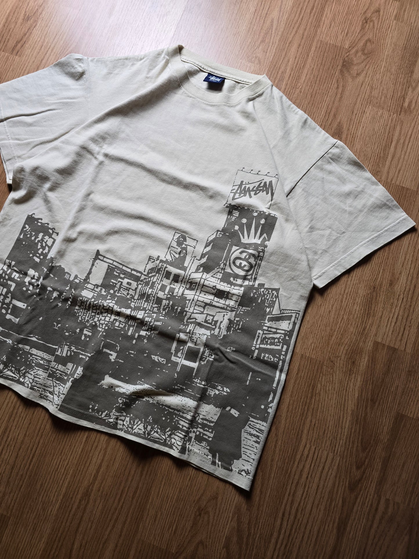 Vintage Stussy City Print T-shirt (L)