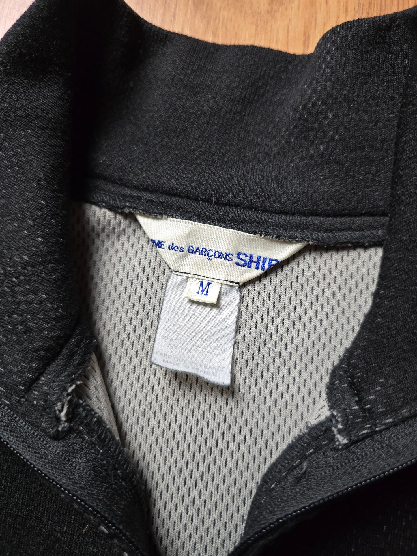 RARE Comme Des Garcons Shirt Wool Blend 1/4 Zip Mesh Pullover (M)