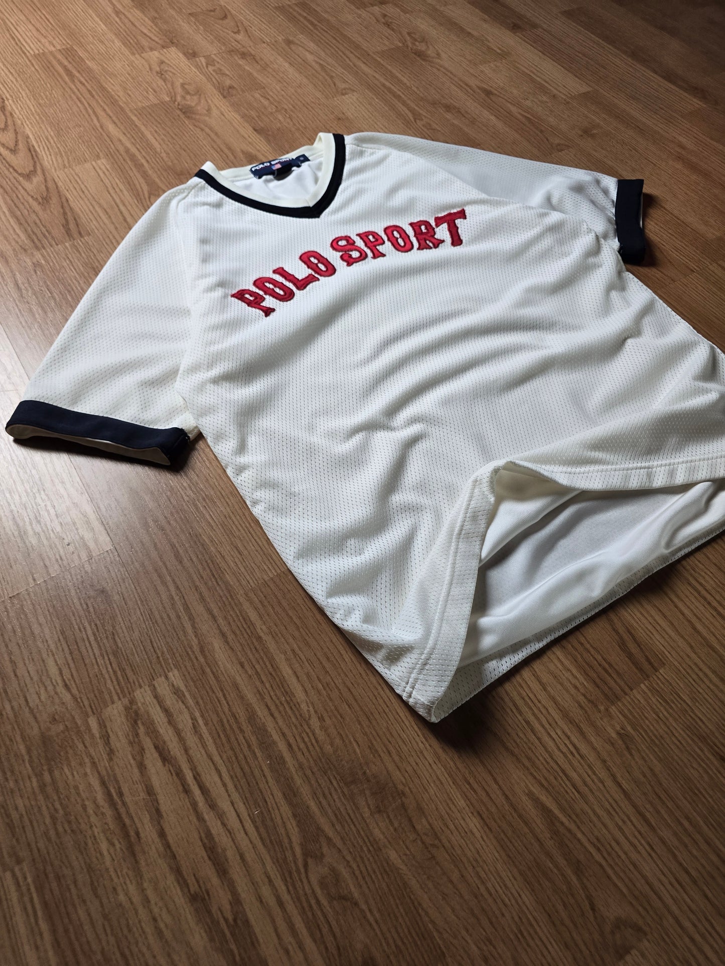 Vintage 90s Ralph Lauren Polo Sport Mesh Baseball Jersey (S/M)