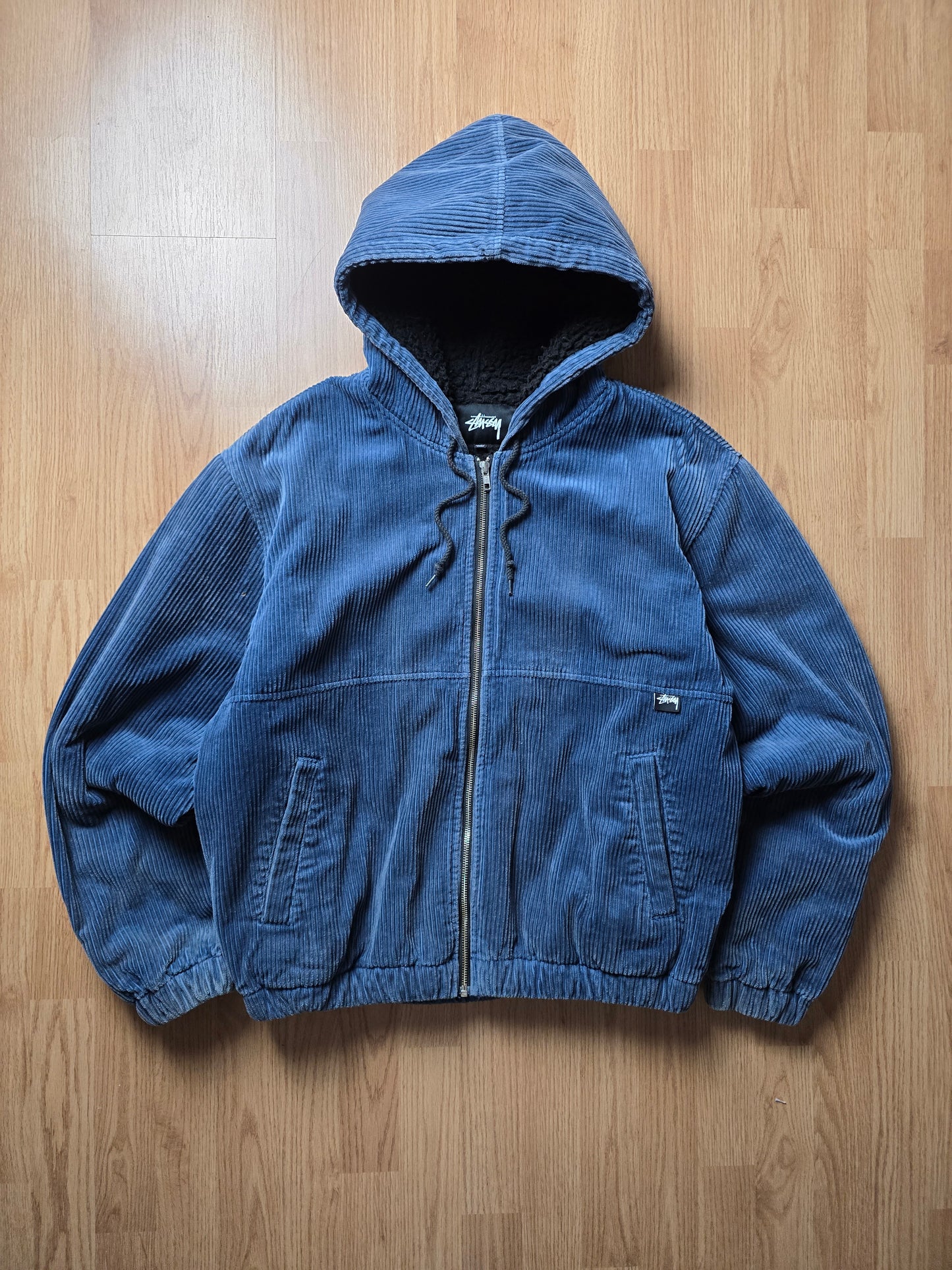 Stussy 'Wide Wale' Sherpa Lined Cord Work Jacket (L)