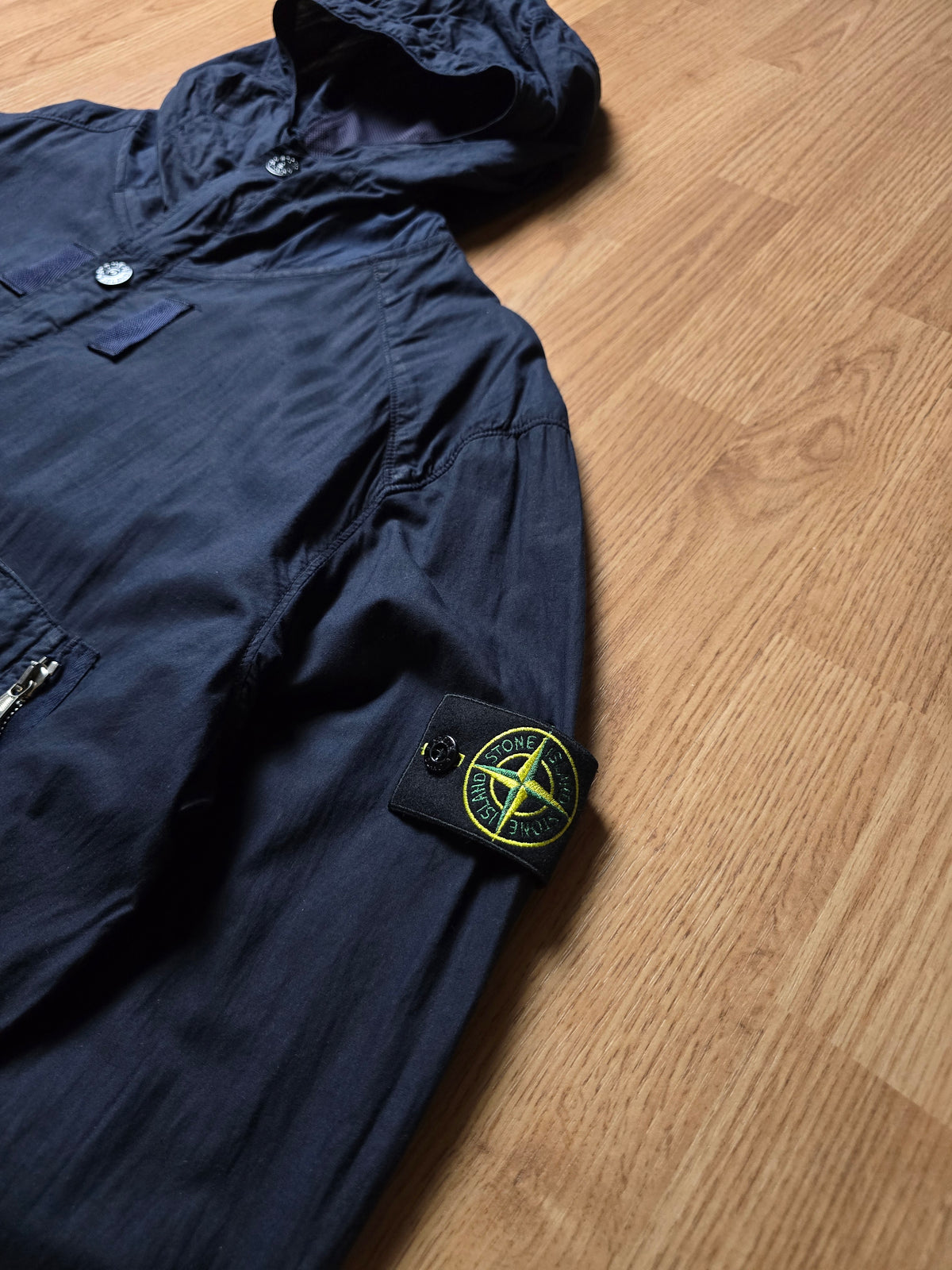 Stone Island Lightweight Mussola Gommata Hooded Bomber Jacket (L)