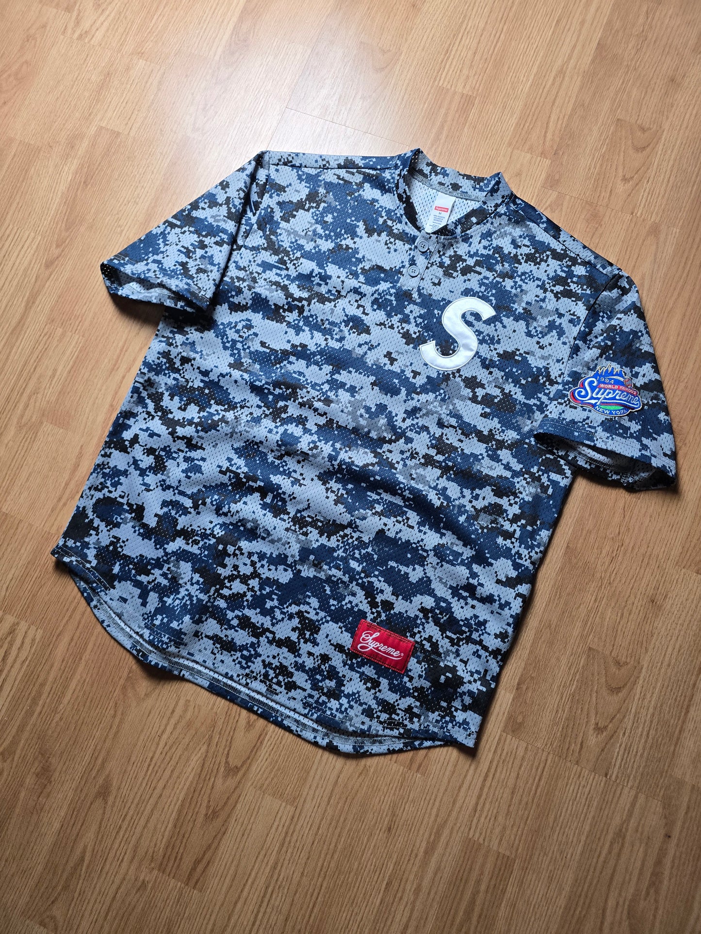 Supreme S Logo Henley Baseball Jersey (M/L)