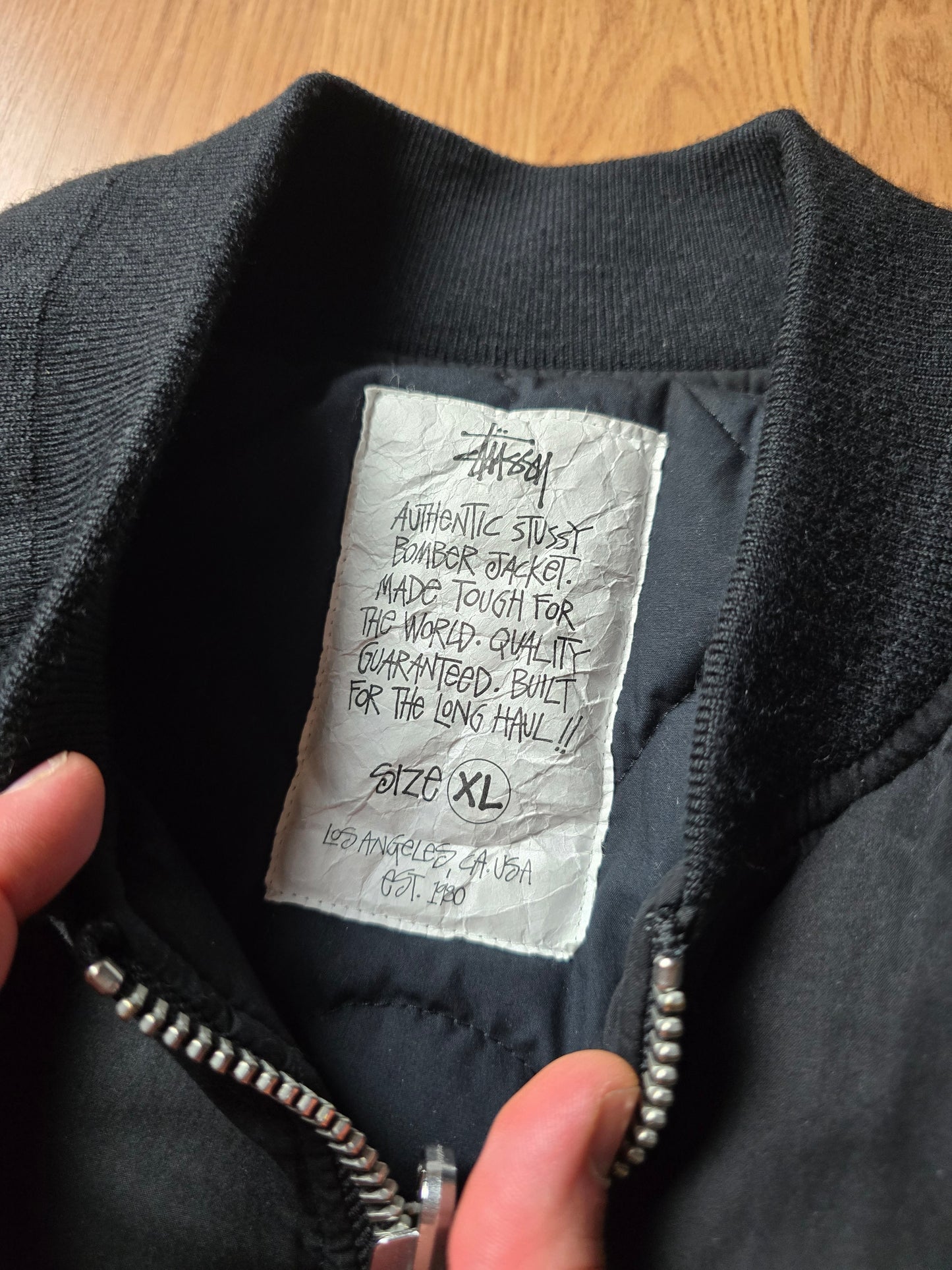 Stussy Reversible Waxed Built Bomber Jacket (XL)