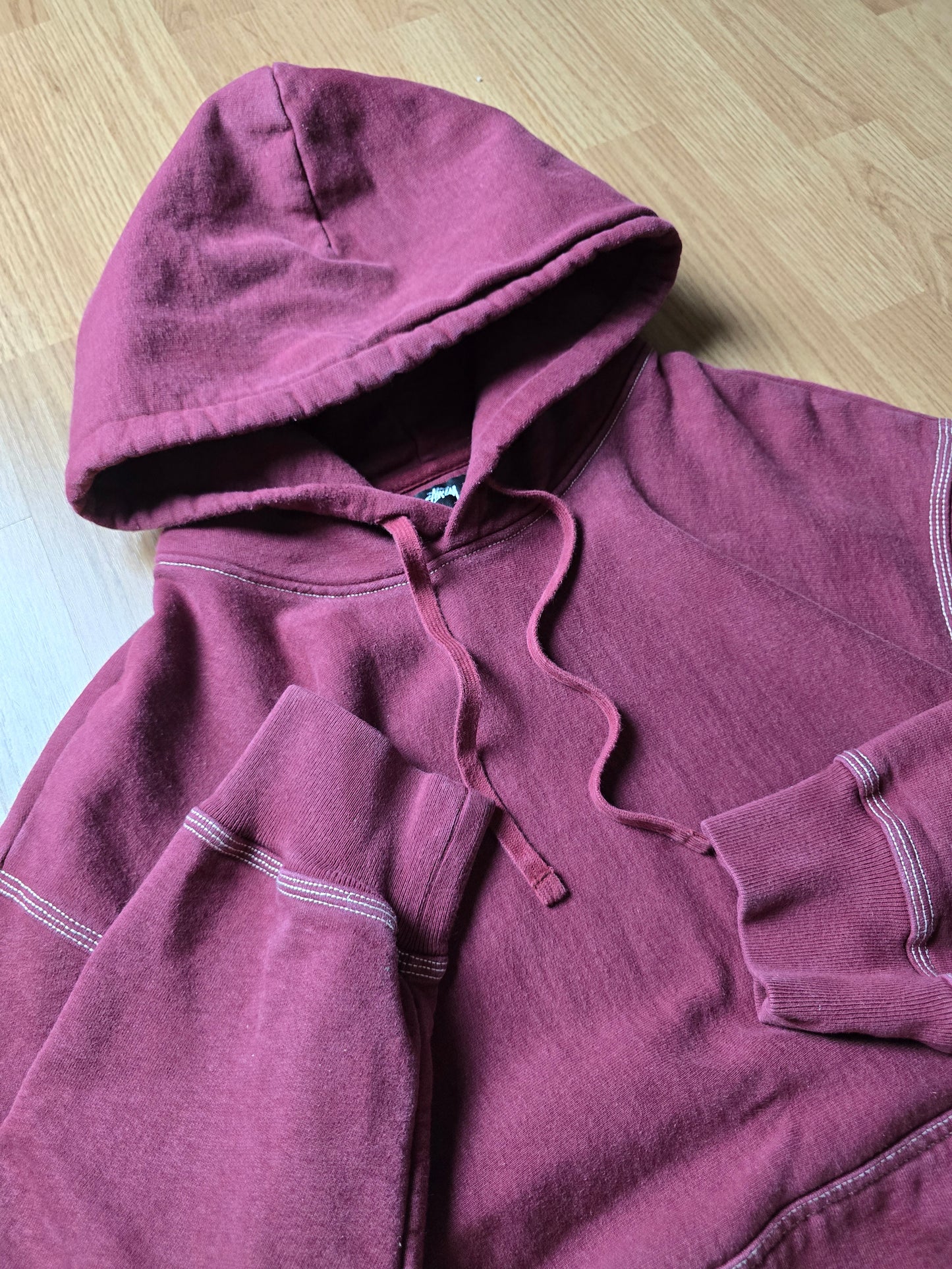 Stussy Contrast Stitch Label Hoodie (L)