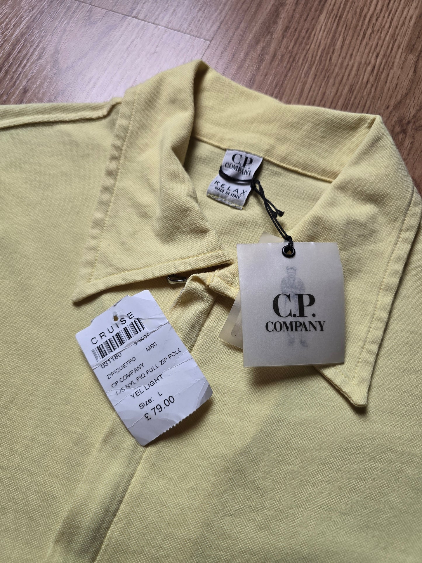 C.P. Company SS00 Cotton & Nylon Zip Polo Shirt (M)