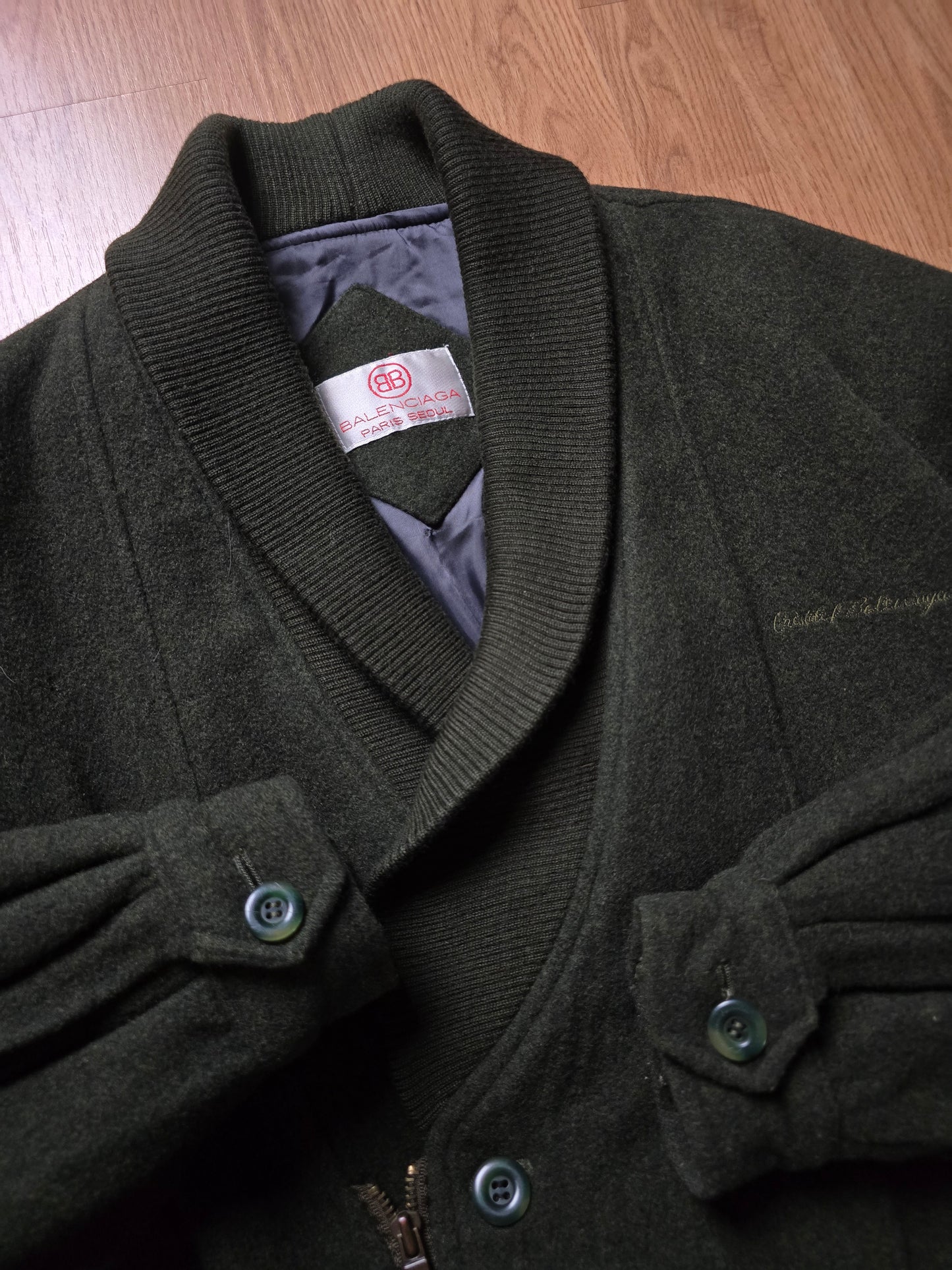 Vintage Balenciaga Double Breasted Wool Jacket (L)