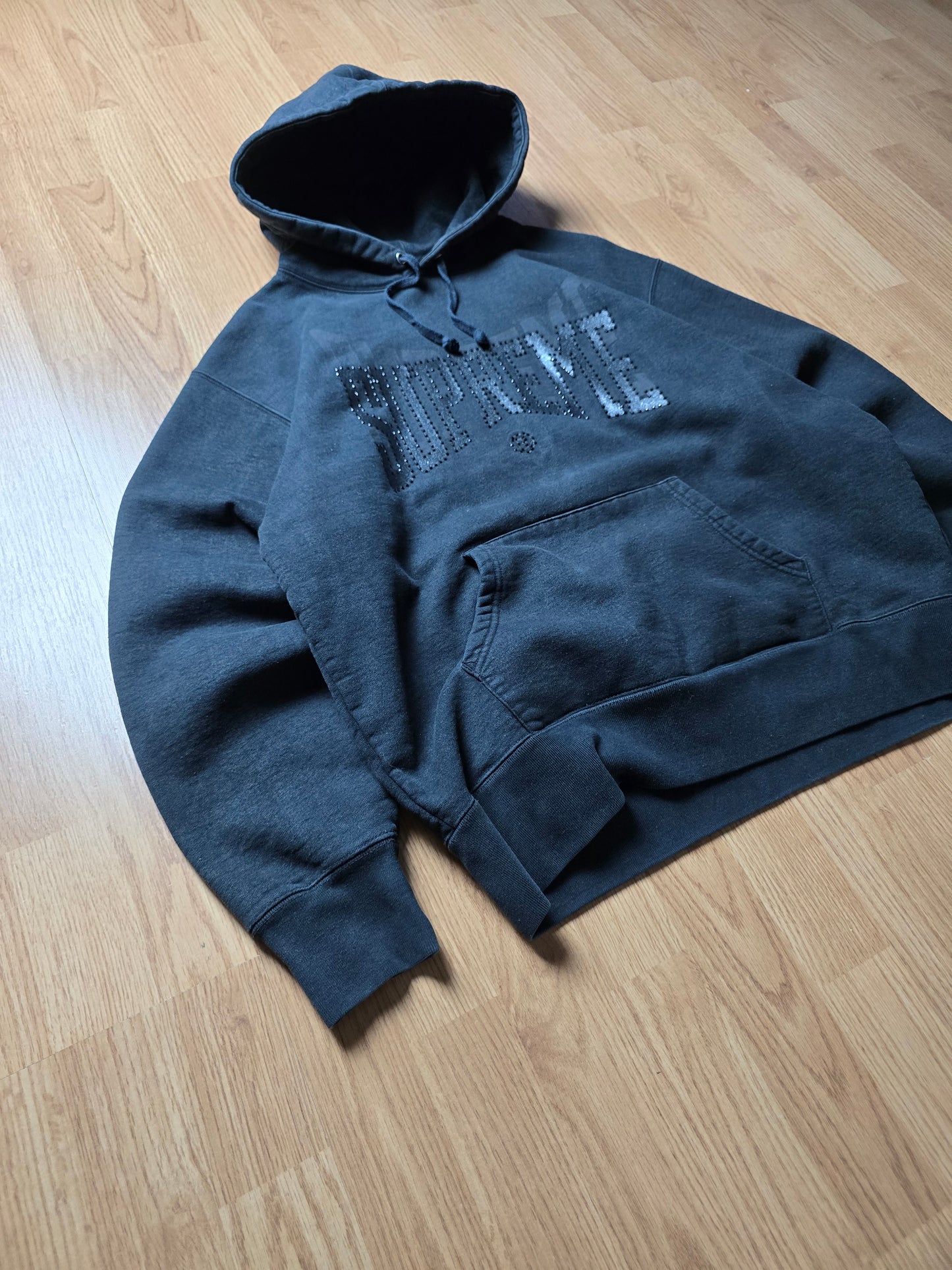 Supreme Rhinestone Shadow Hoodie (M)