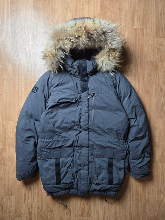Salomon Metro Goose Down Fur Hooded Jacket (M)
