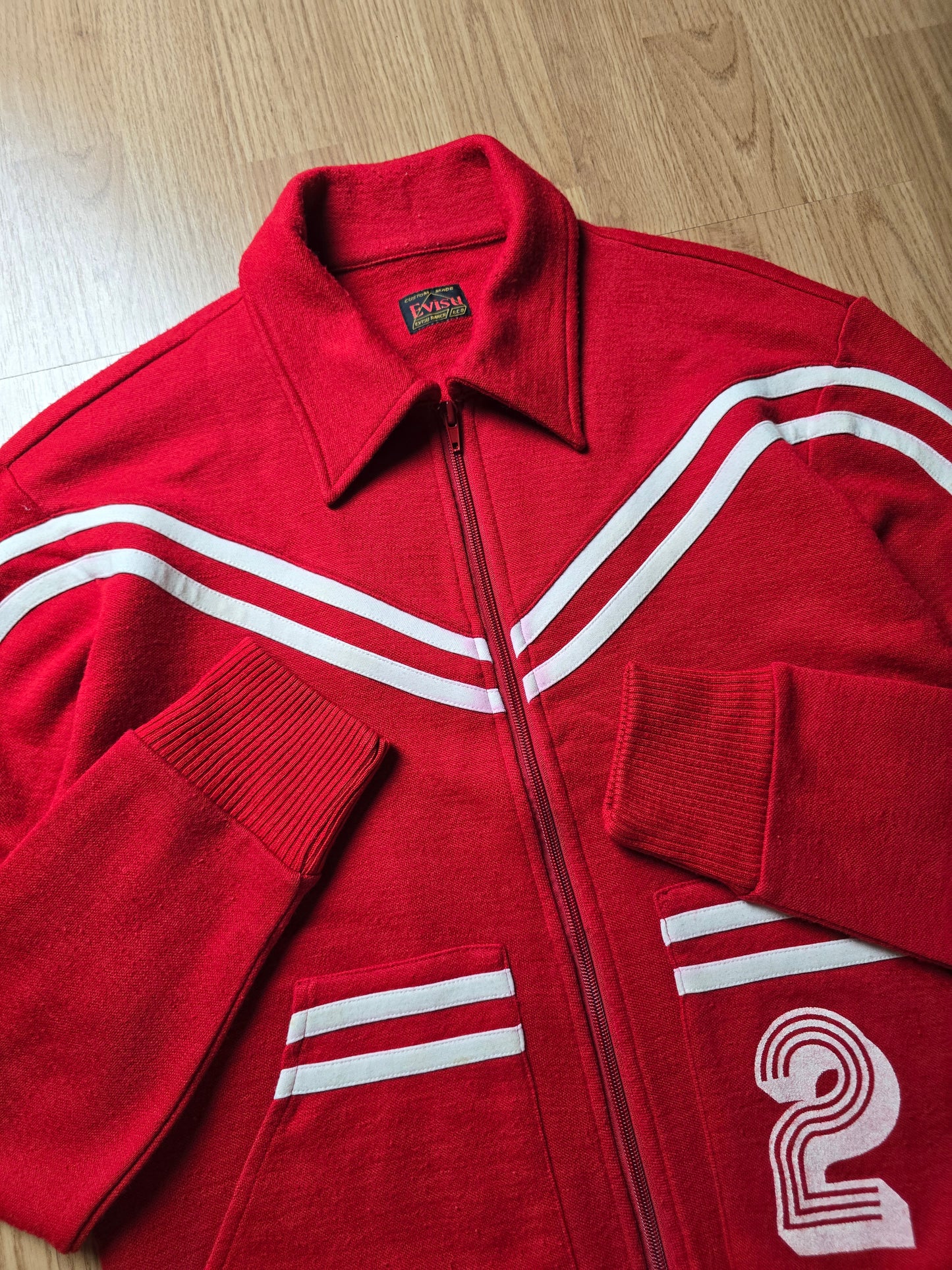 00s Evisu Wool-Blend Knit Zip Track top (M)