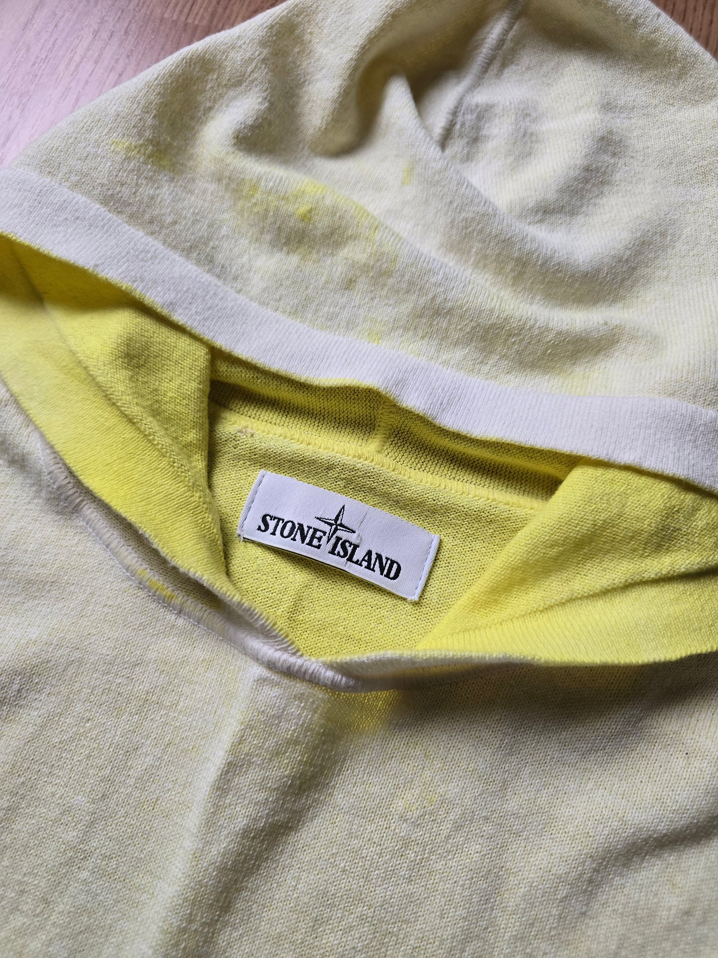 Stone Island Hand Sprayed Dust Spellout Hoodie (M)