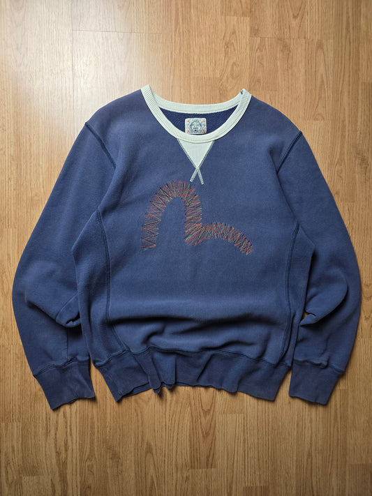 00s Evisu Embroidered Gull Crewneck Sweatshirt (L)