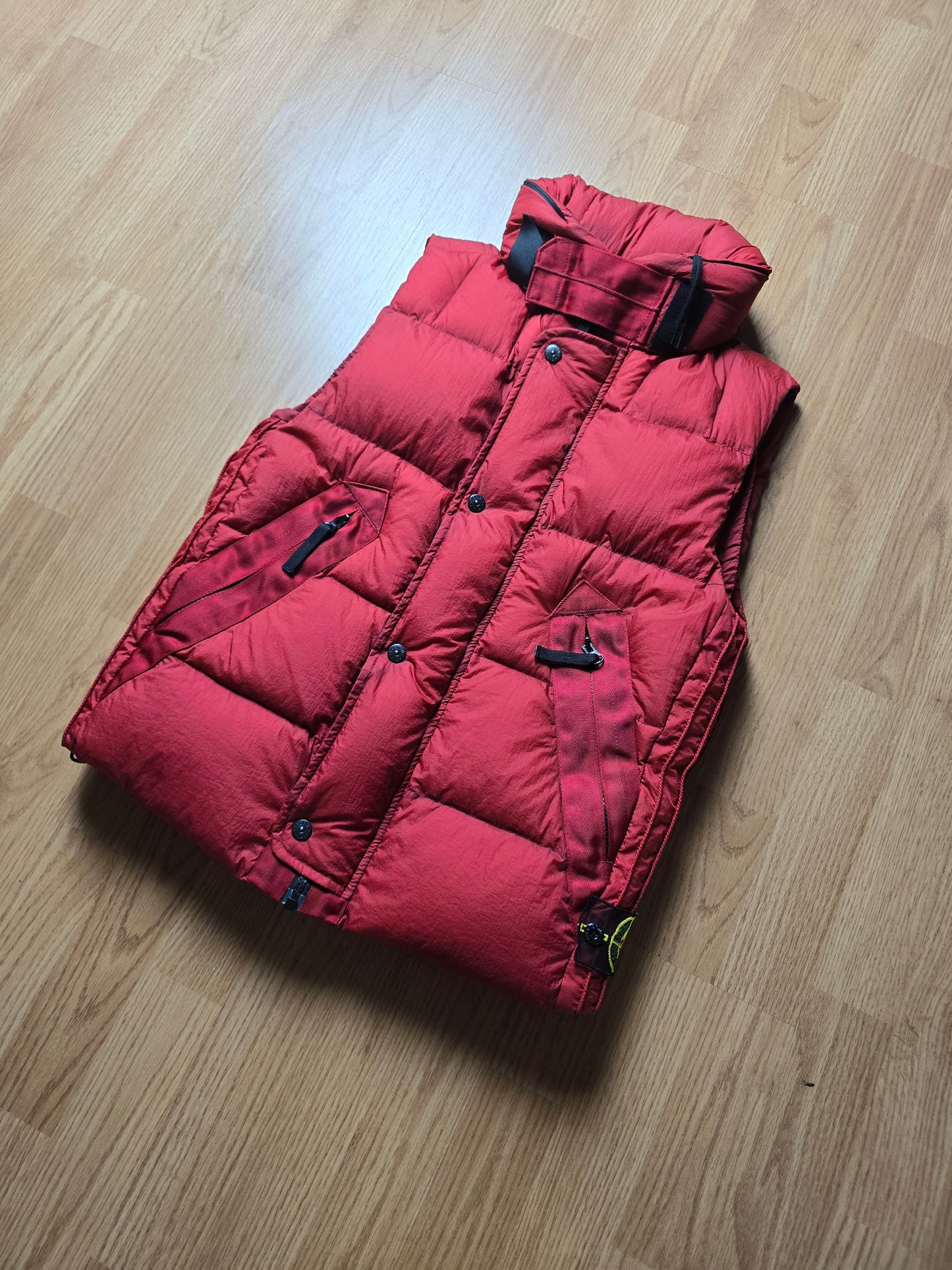 Stone Island AW09 Opaque Nylon Tella Down Mesh Badge Gilet (S)