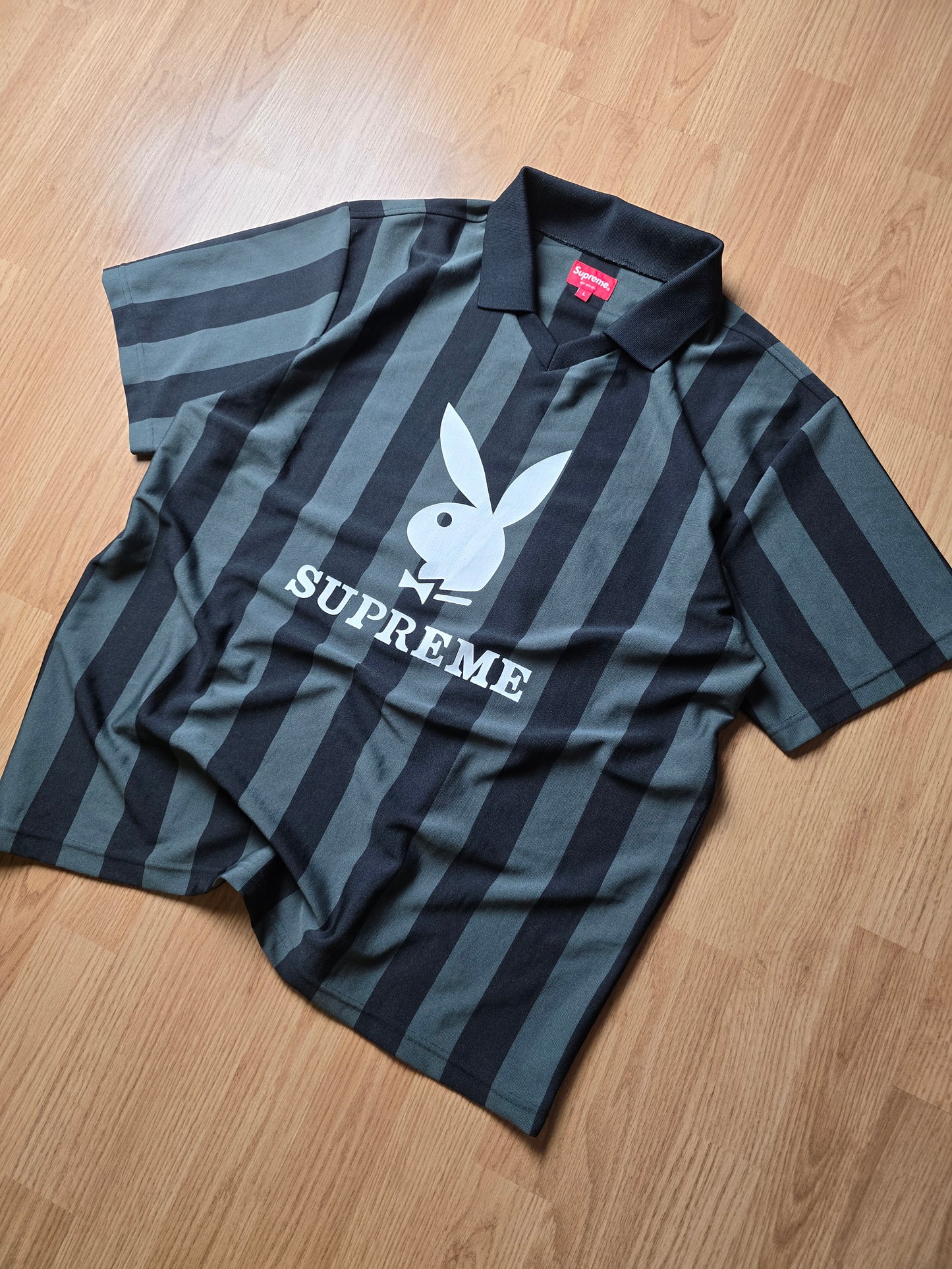 Supreme x Playboy Stiped Soccer Jersey (L)
