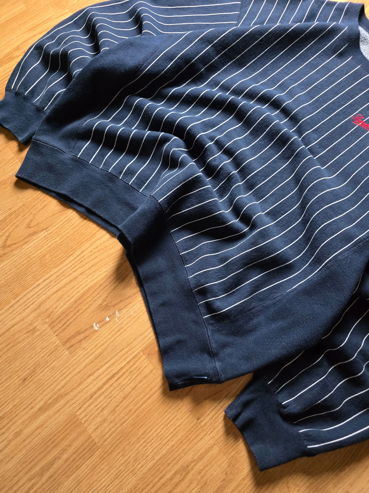 Supreme Pinstripe Crewneck Sweatshirt (XL)