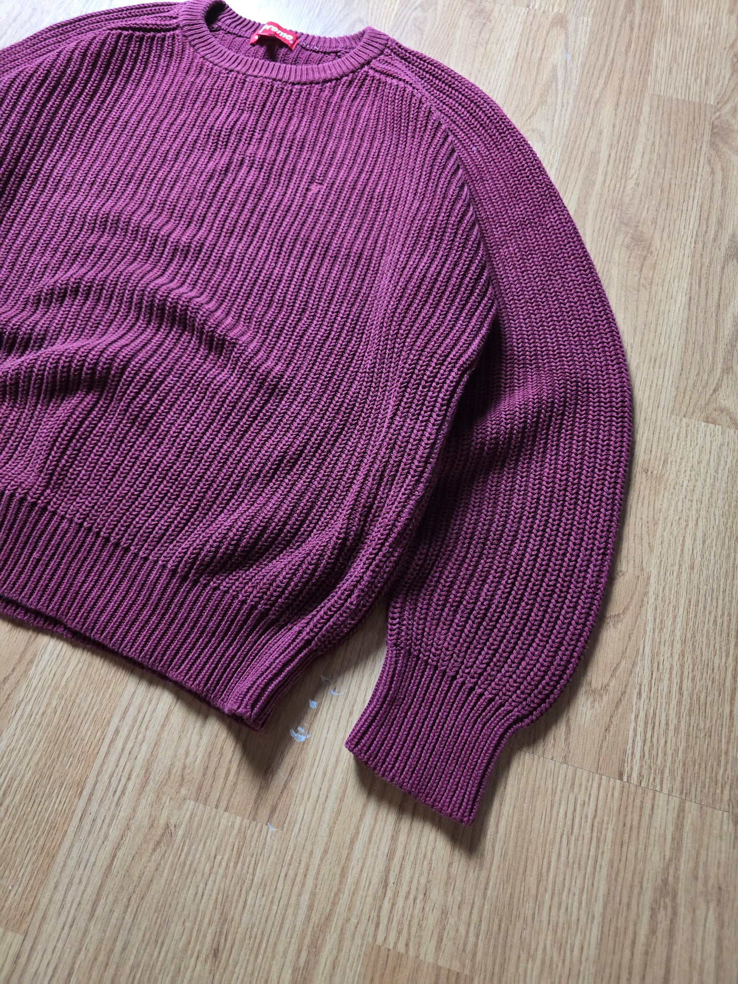 Supreme Ribbed Crewneck Fisherman Knit Sweater (M)