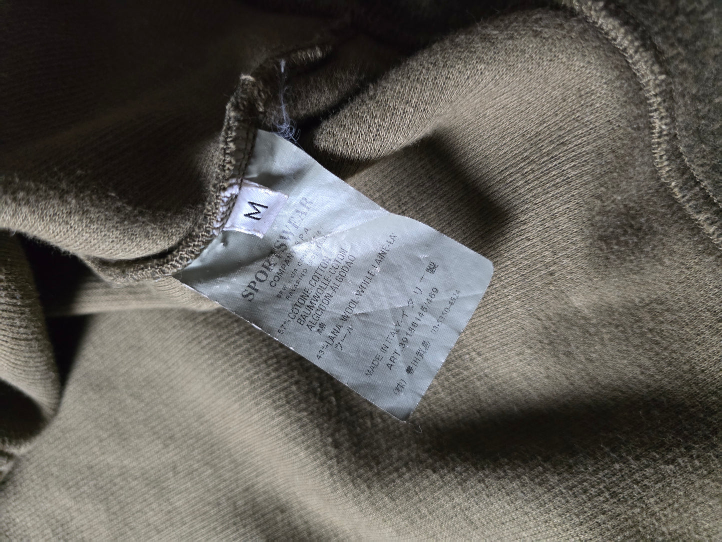 C.P. Company AW03 Cotton & Wool Blend Knit Zip Hoodie (M)