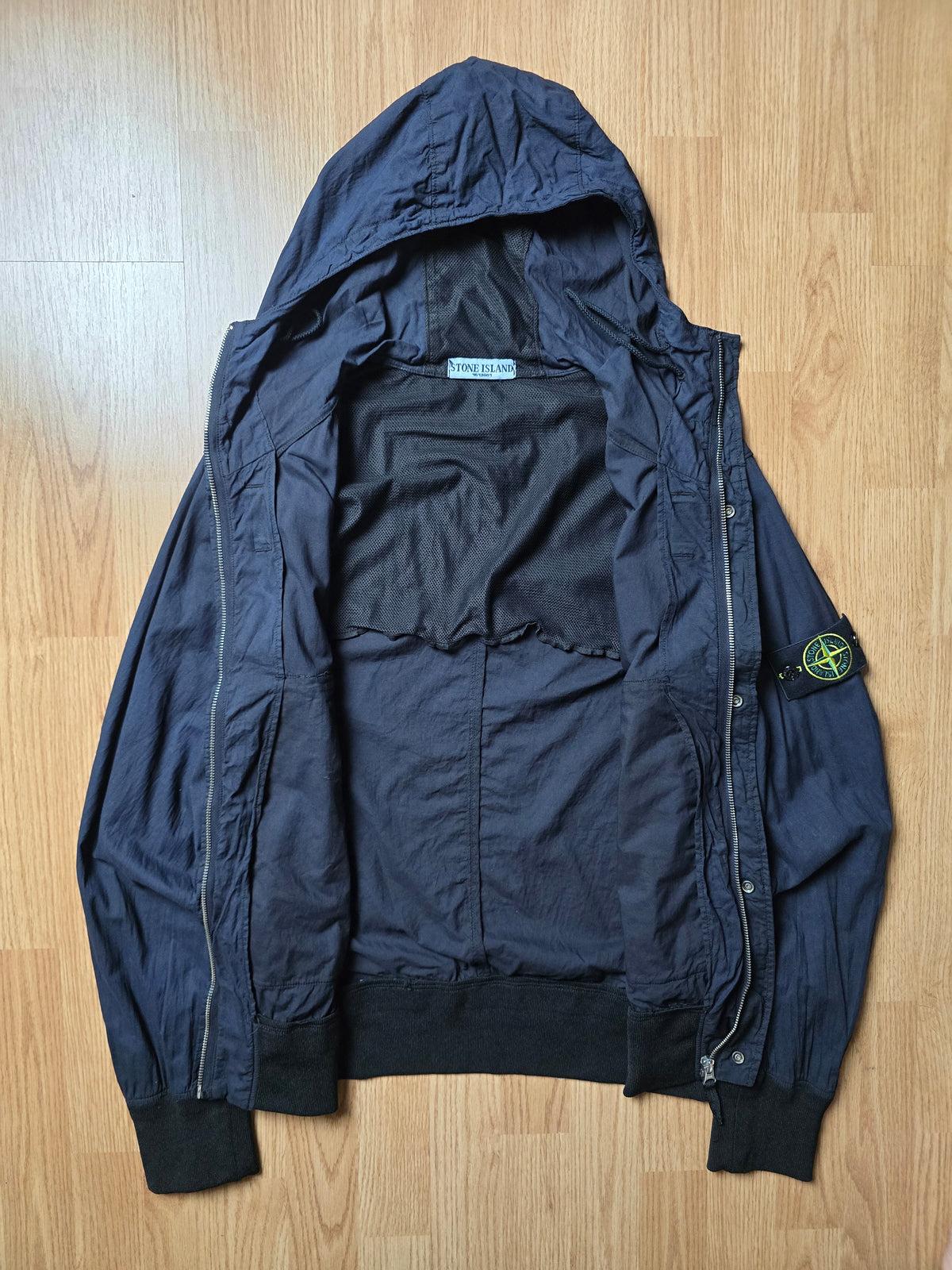 Stone Island Lightweight Mussola Gommata Hooded Bomber Jacket (M)