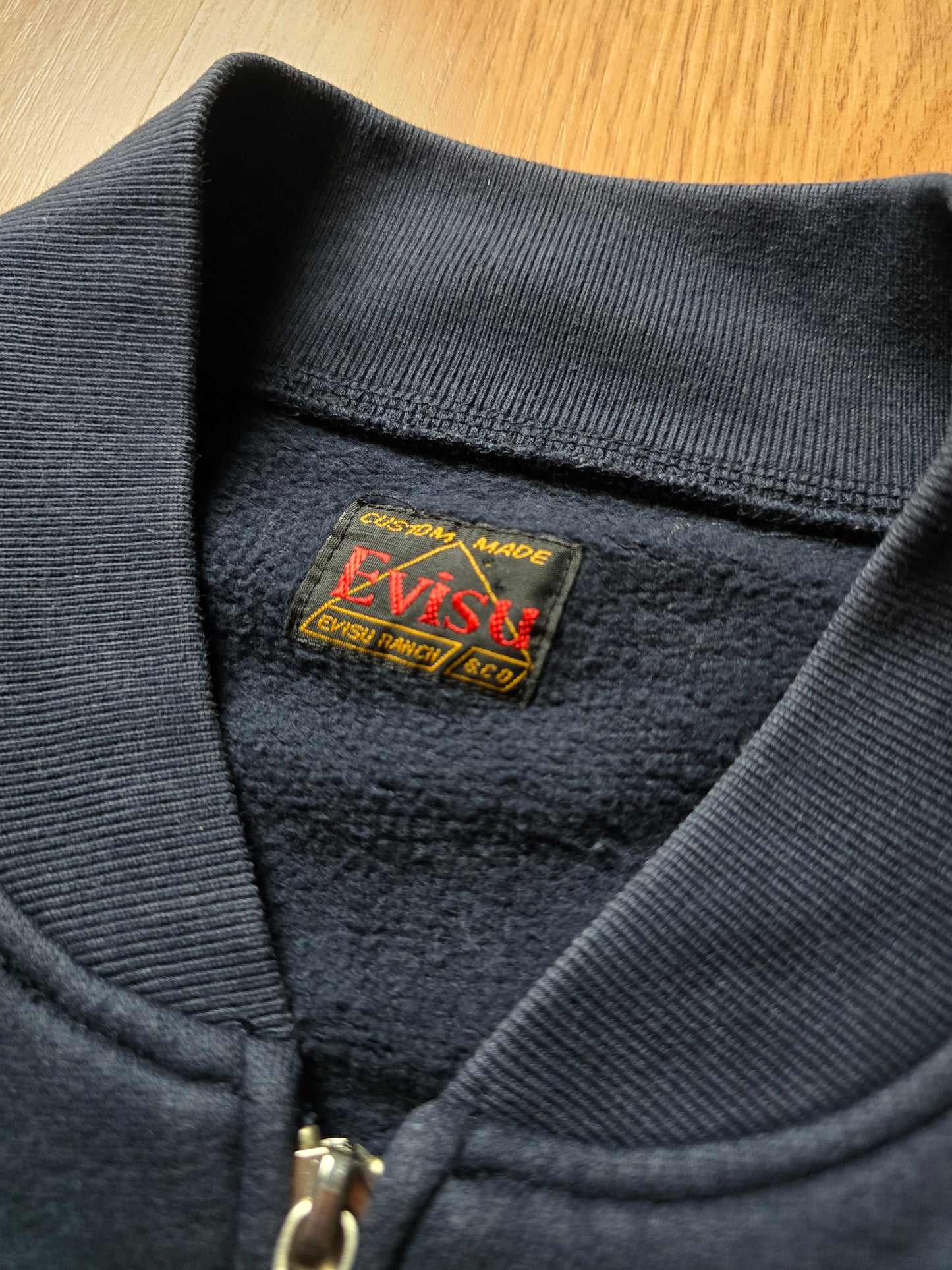 00s Evisu Embroidered Cotton Zip Bomber (L/XL)