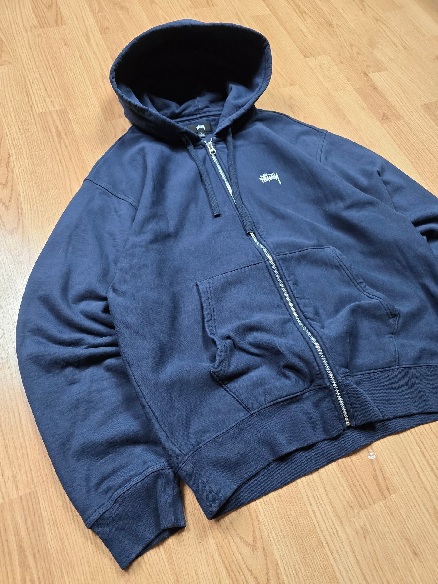 Stussy Stock Logo Zip Hoodie (L)