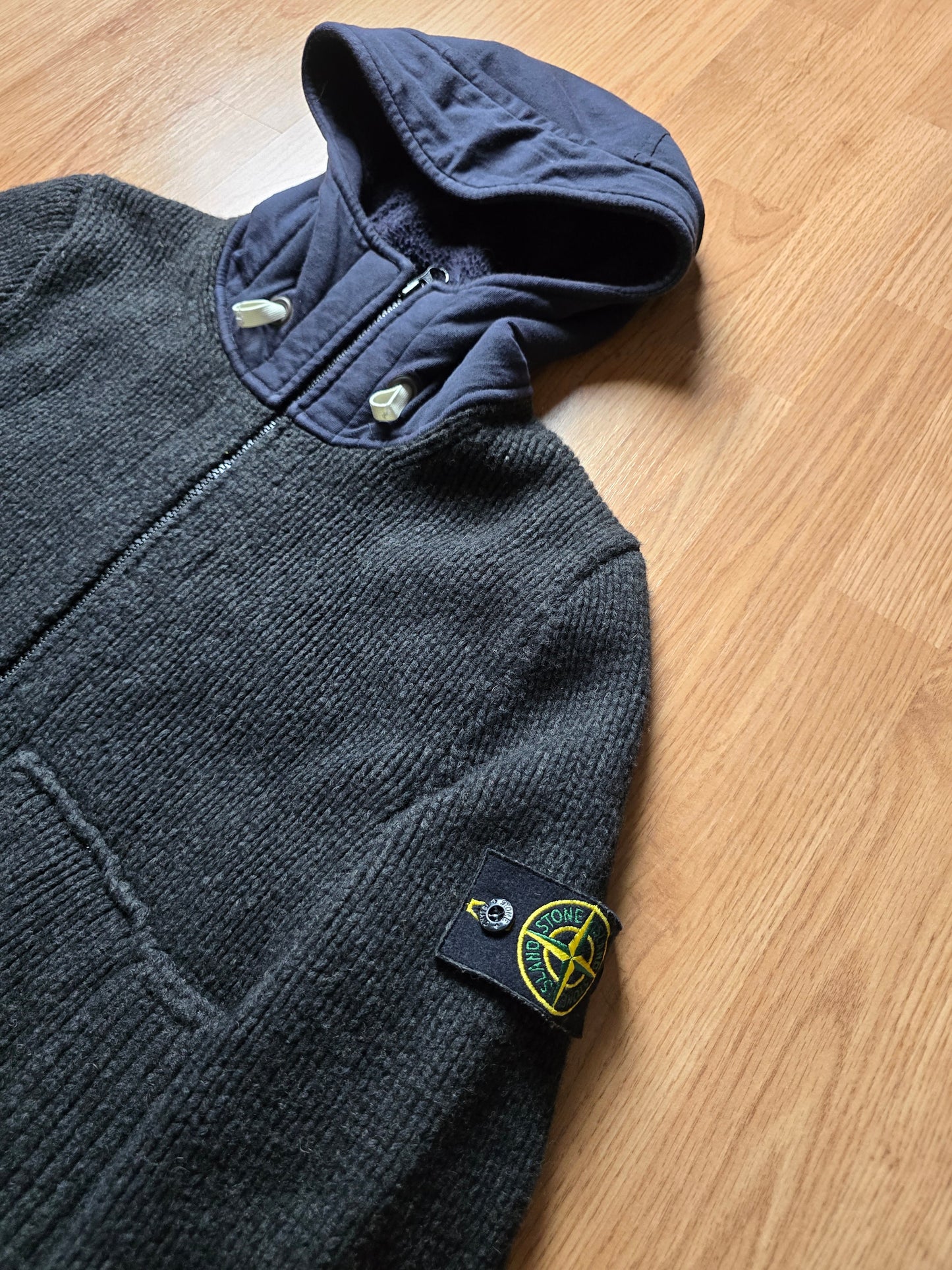 Stone Island AW11 Heavyweight Wool Knit Zip Hoodie (M)