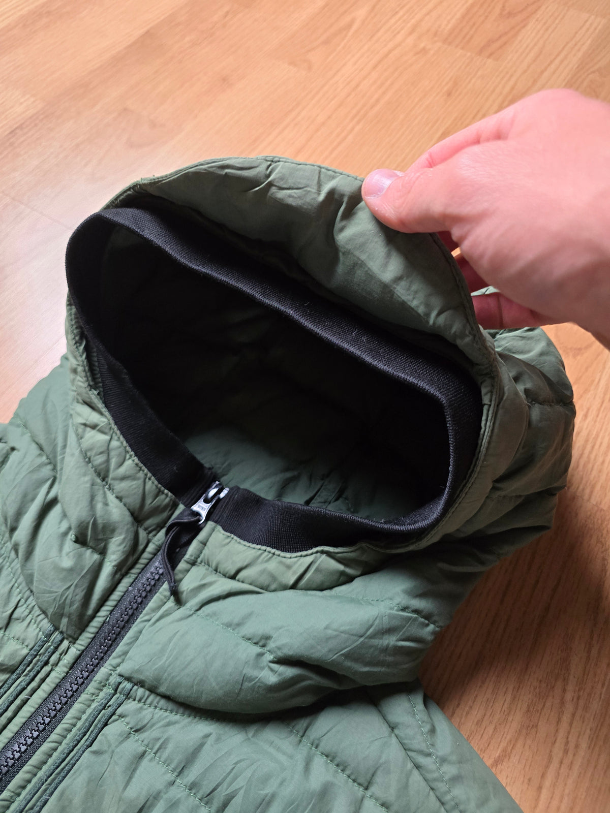 Stone Island O-Cotton / R-Nylon Tela Down Puffer Jacket (L)