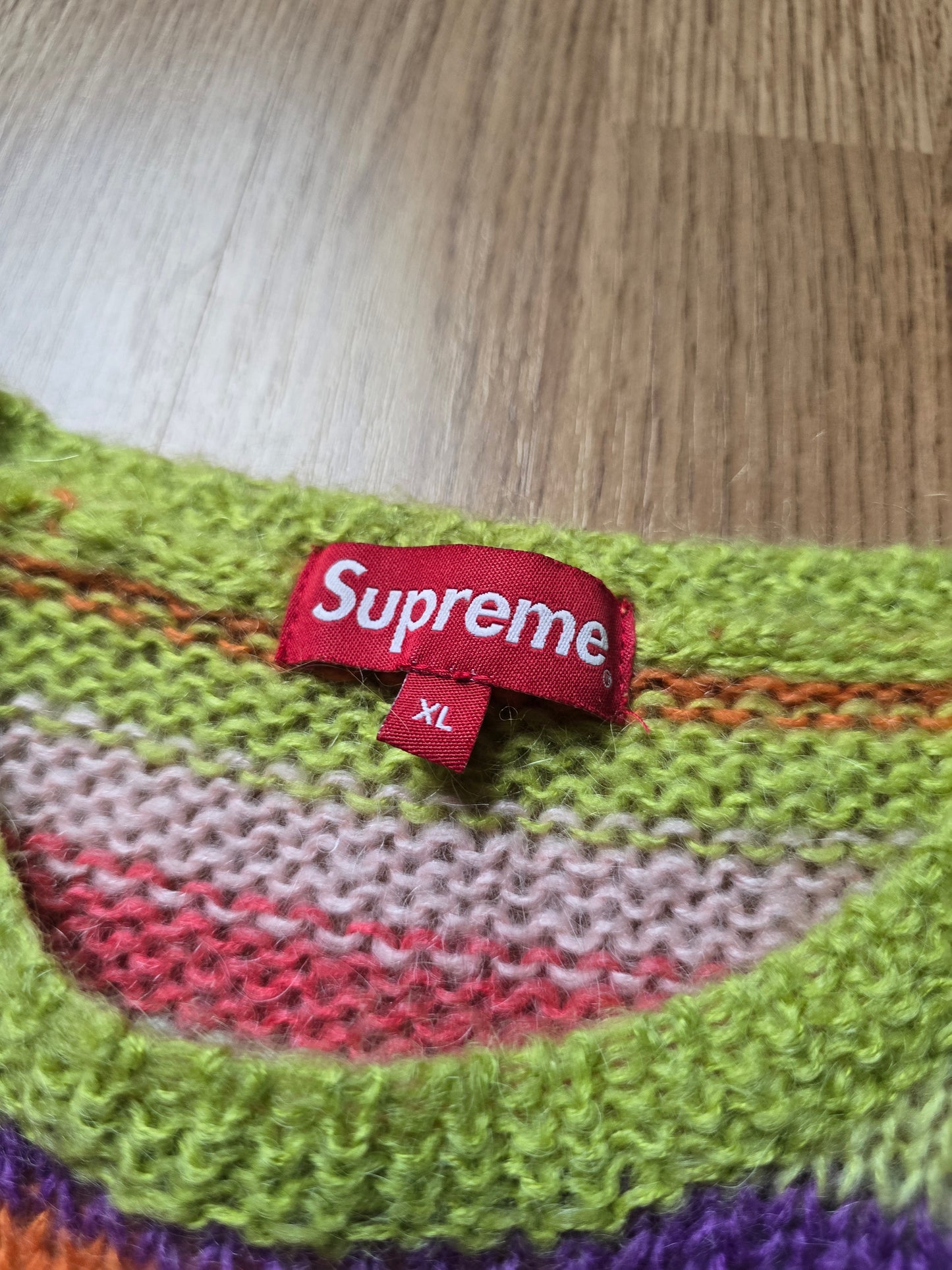 Supreme Stripe Mohair Knit Sweater  (L/XL)