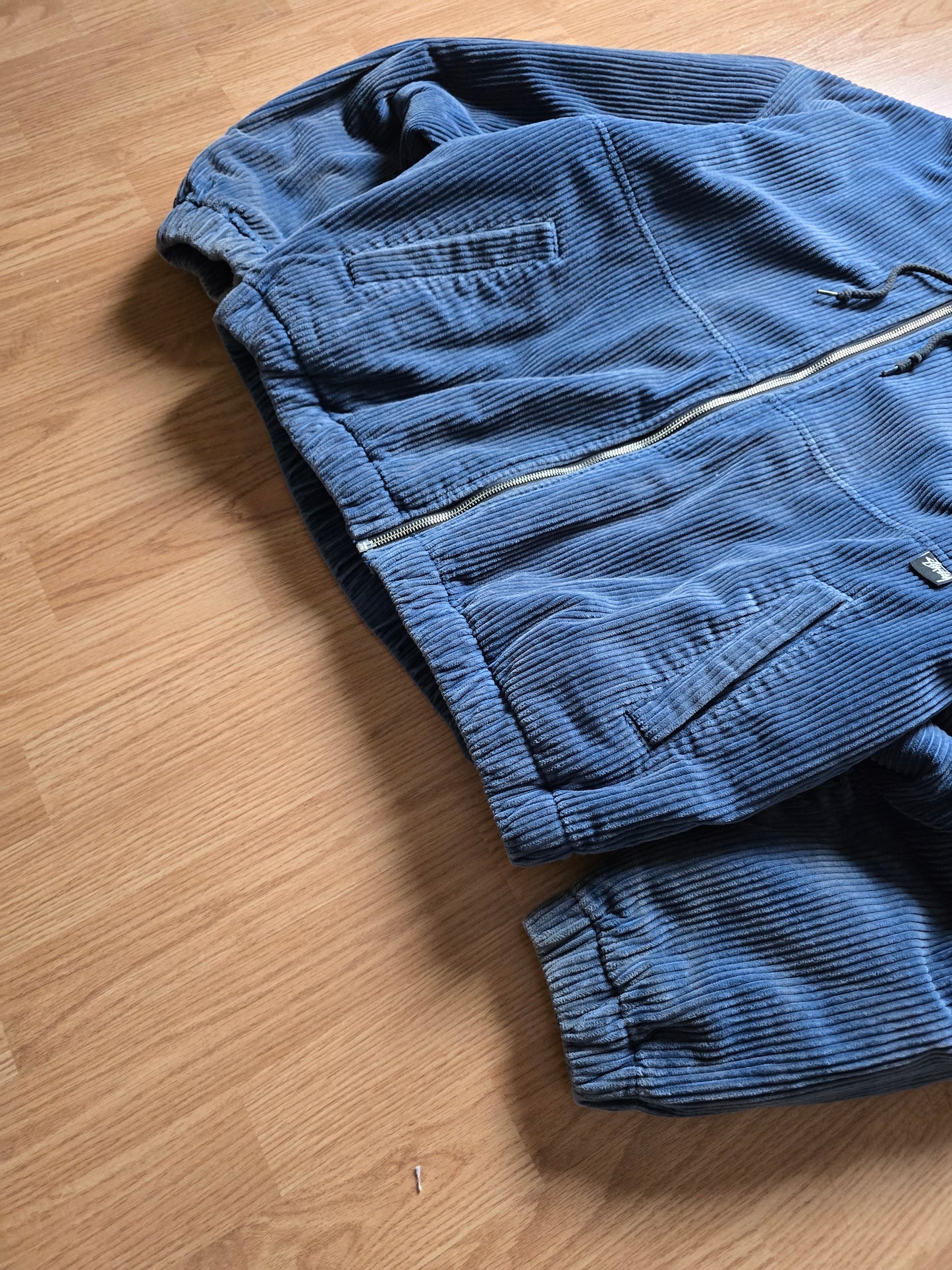 Stussy 'Wide Wale' Sherpa Lined Cord Work Jacket (L)