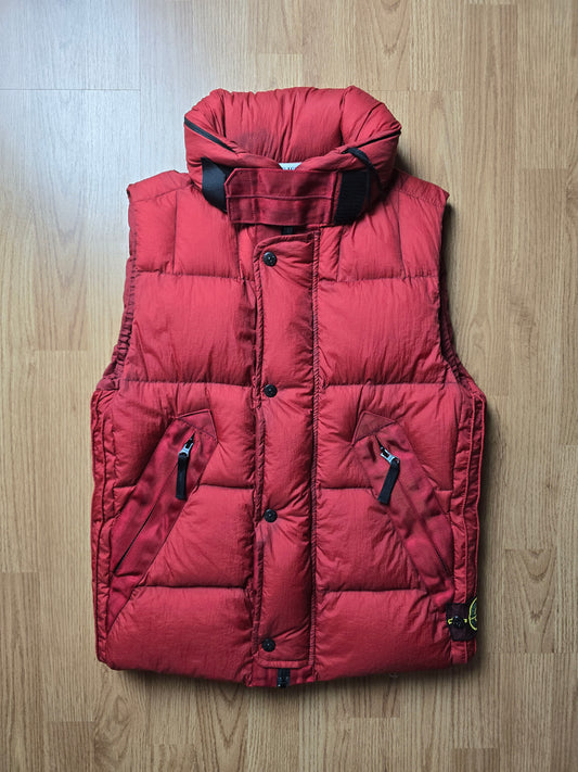 Stone Island AW09 Opaque Nylon Tella Down Mesh Badge Gilet (S)