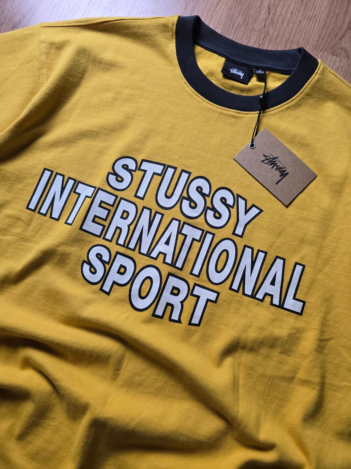 Stussy Heavy Jersey Crew Ringer T-shirt (L)