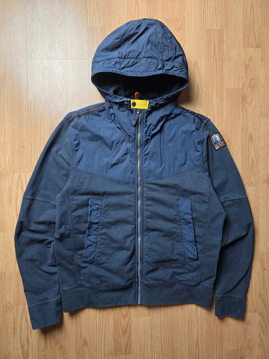 Parajumpers 'Fleece' Nylon Panelled Zip Hoodie (M)