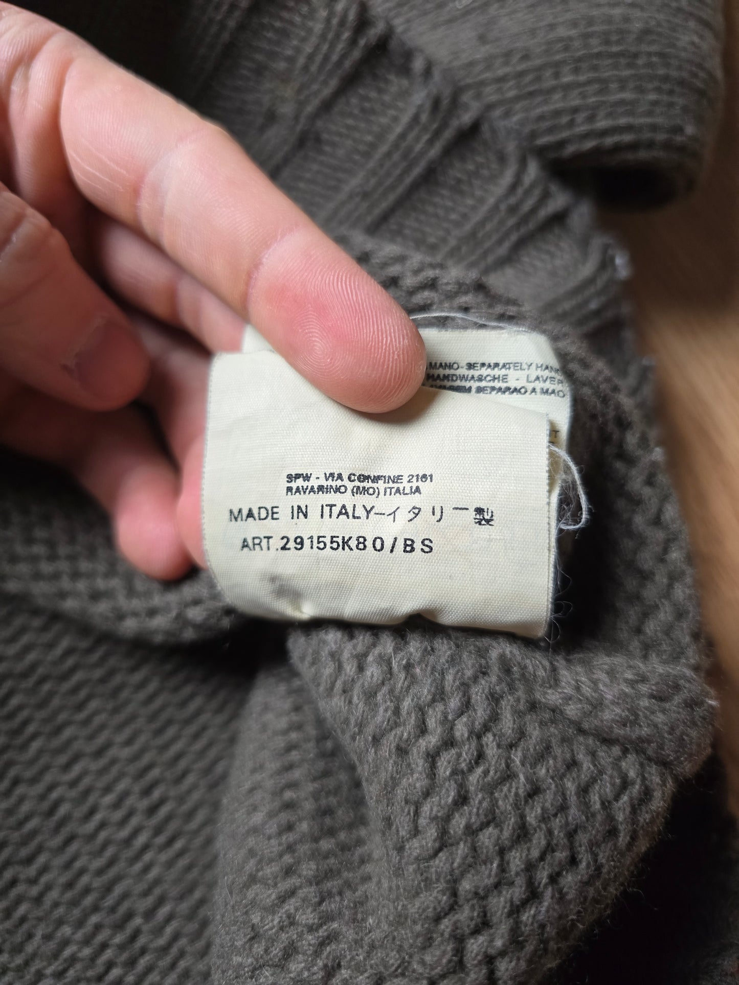 90s Stone Island Green Edge Wool Knit Sweater (M/L)