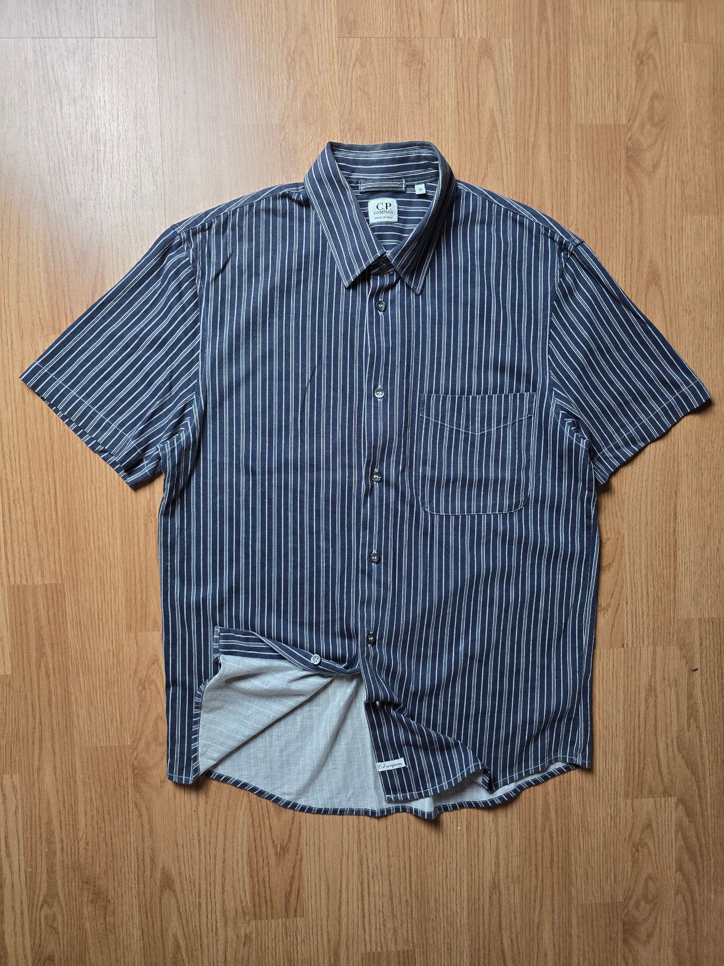 C.P. Company SS04 Pinstripe Cotton Shirt (M)
