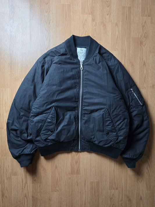 Stussy Reversible Waxed Built Bomber Jacket (XL)