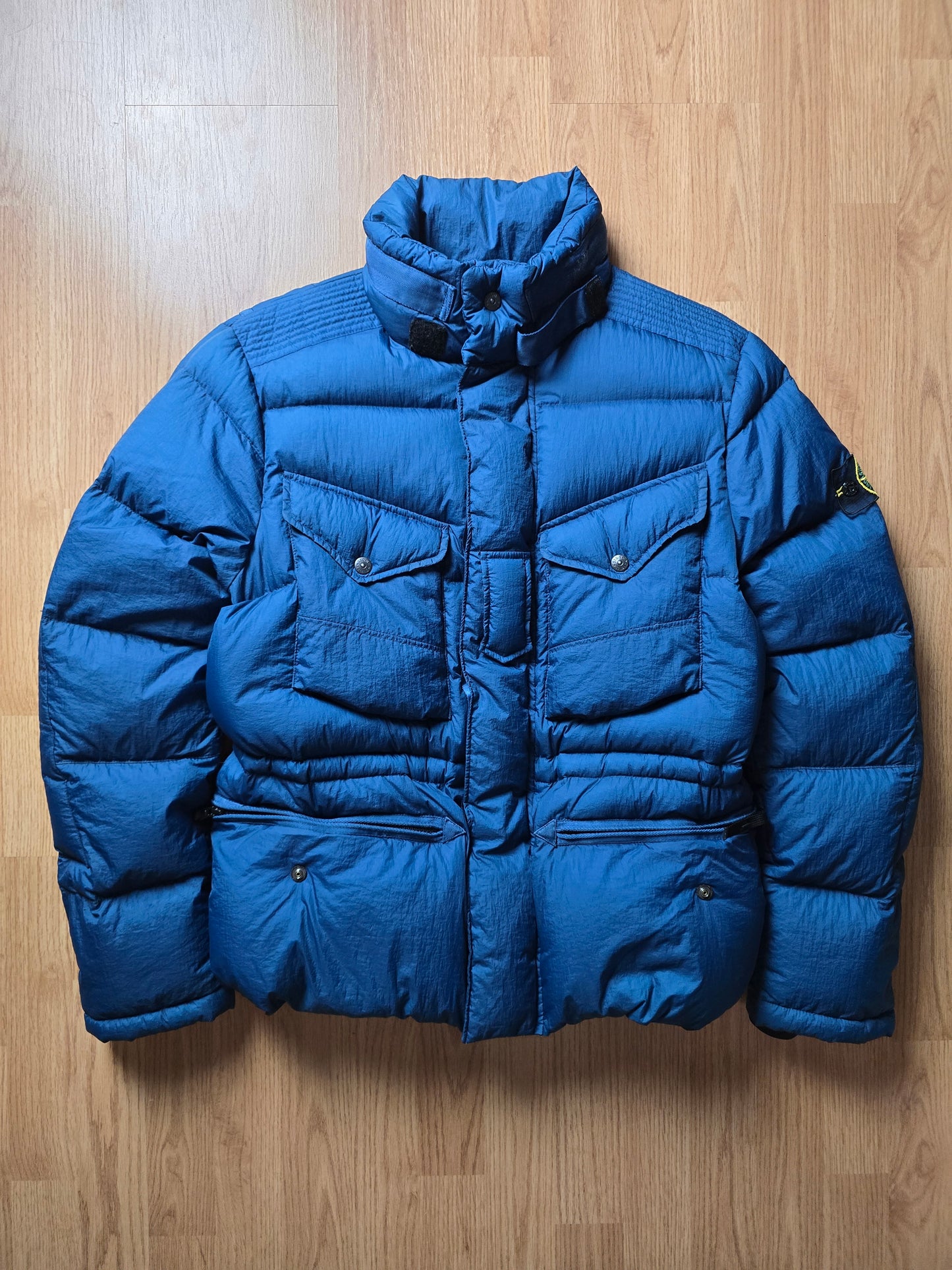 RARE Stone Island Opaque Nylon Tela Down Mesh Badge Puffer Jacket (M)