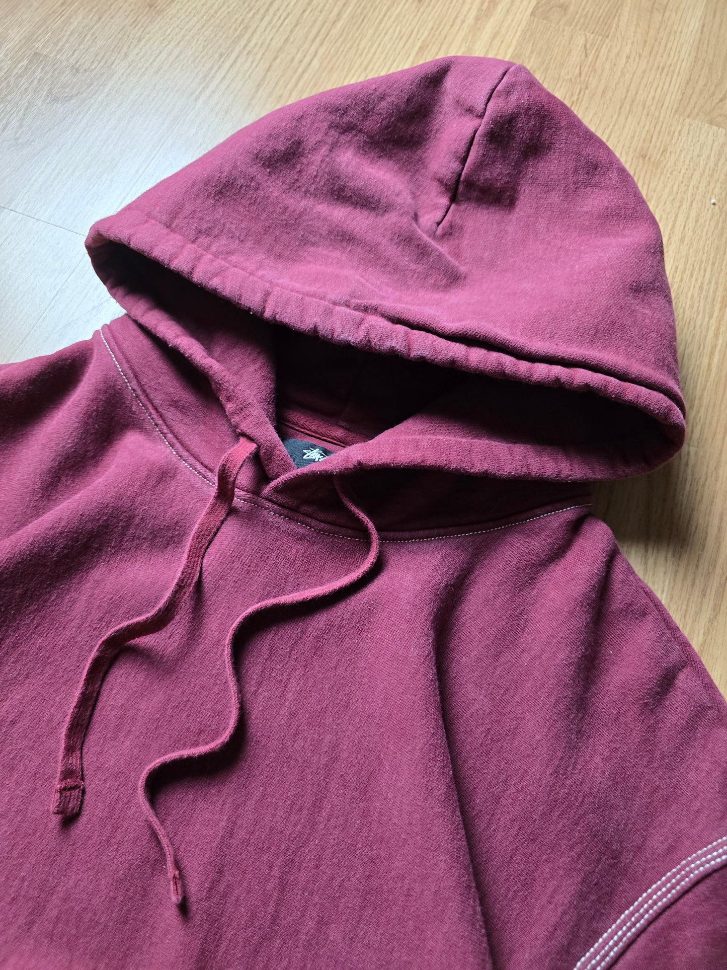 Stussy Contrast Stitch Label Hoodie (L)