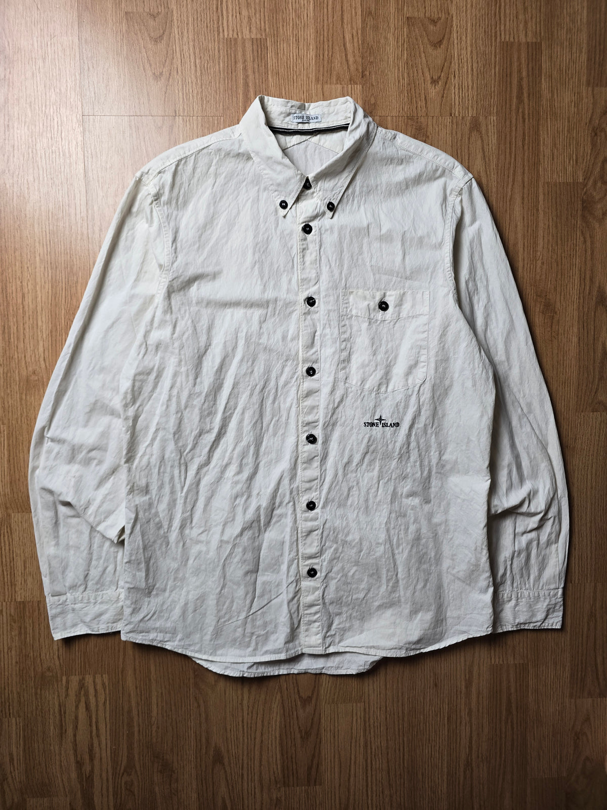 Vintage Stone Island Embroidered Cotton blend LS Shirt (L)