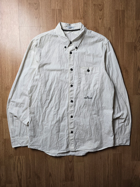 Vintage Stone Island Embroidered Cotton blend LS Shirt (L)